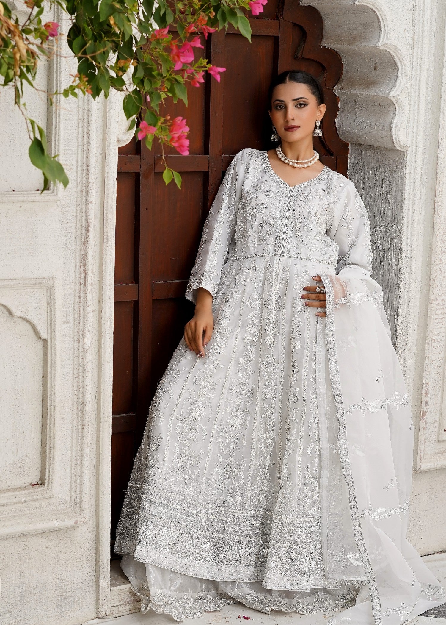 organza Maxi in White