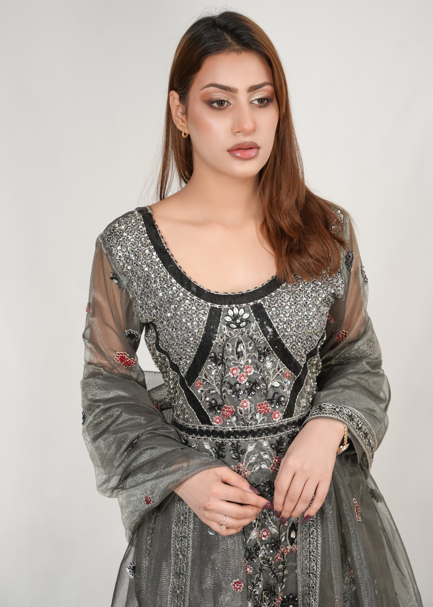net Unstitched in Ash grey, grey