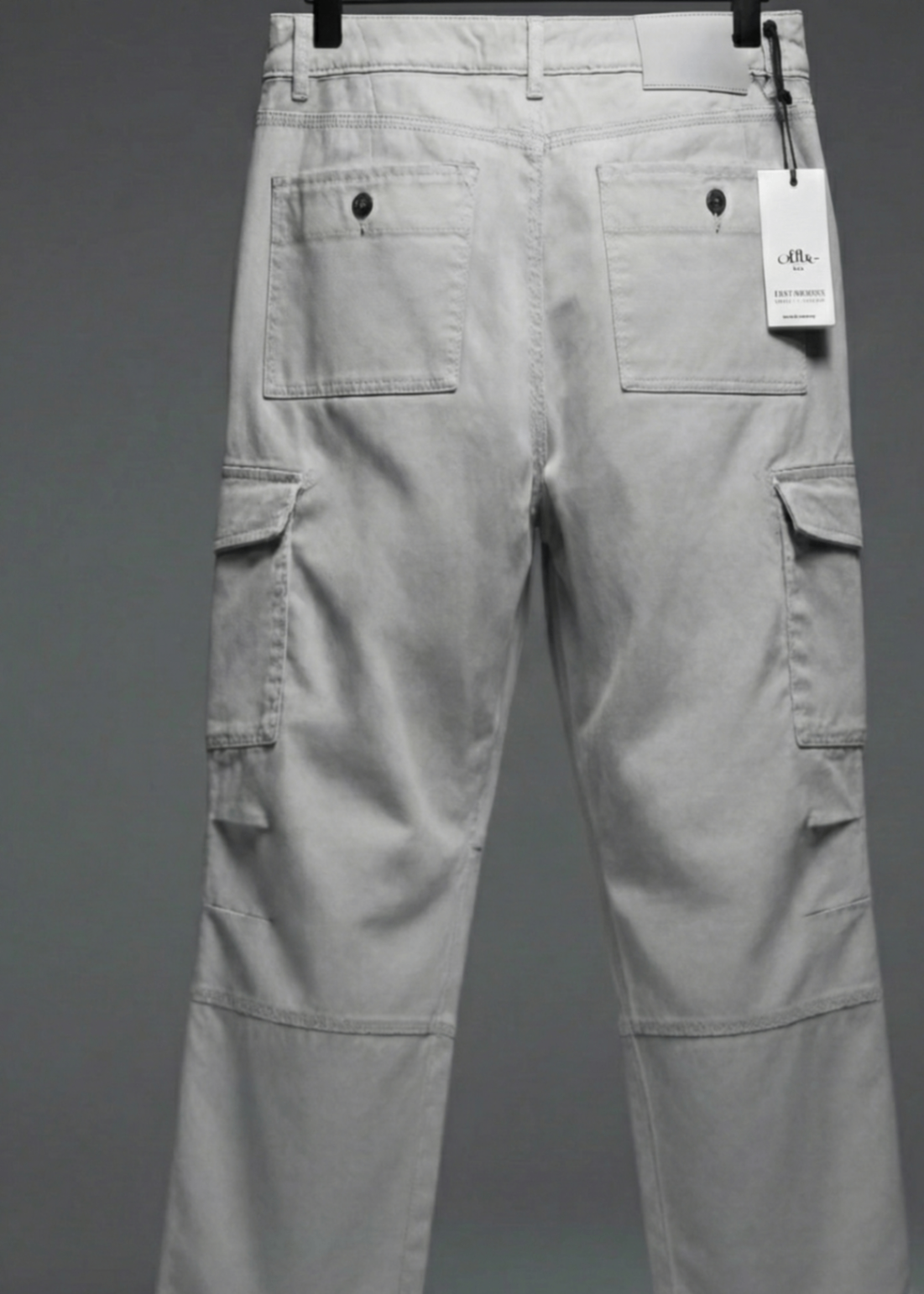 twill cotton Pants in Light grey