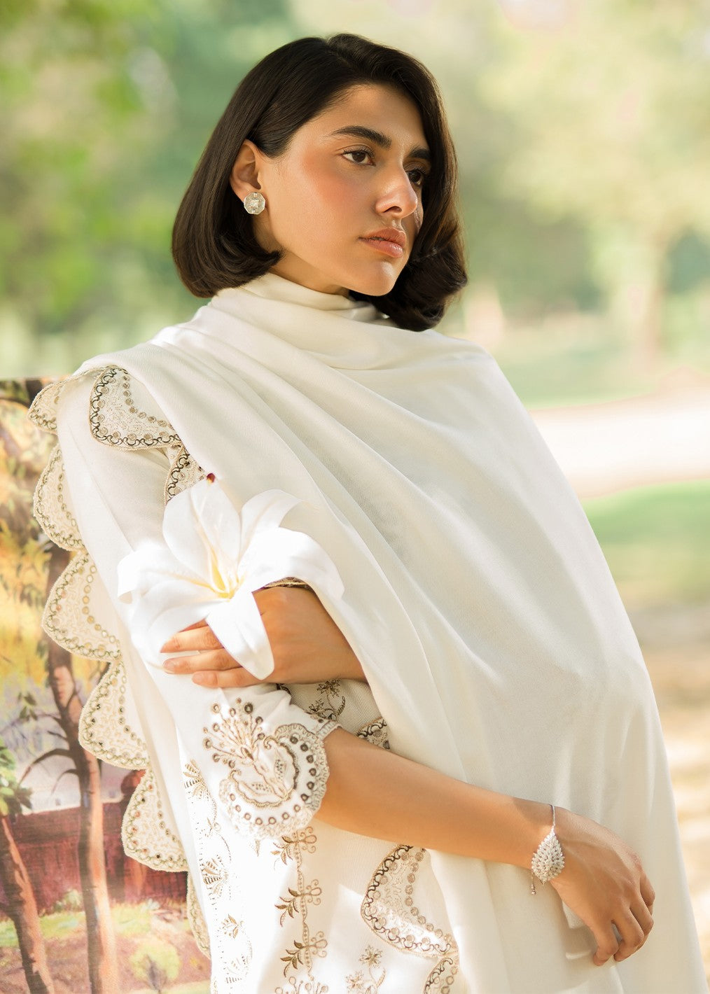wool Unstitched in White