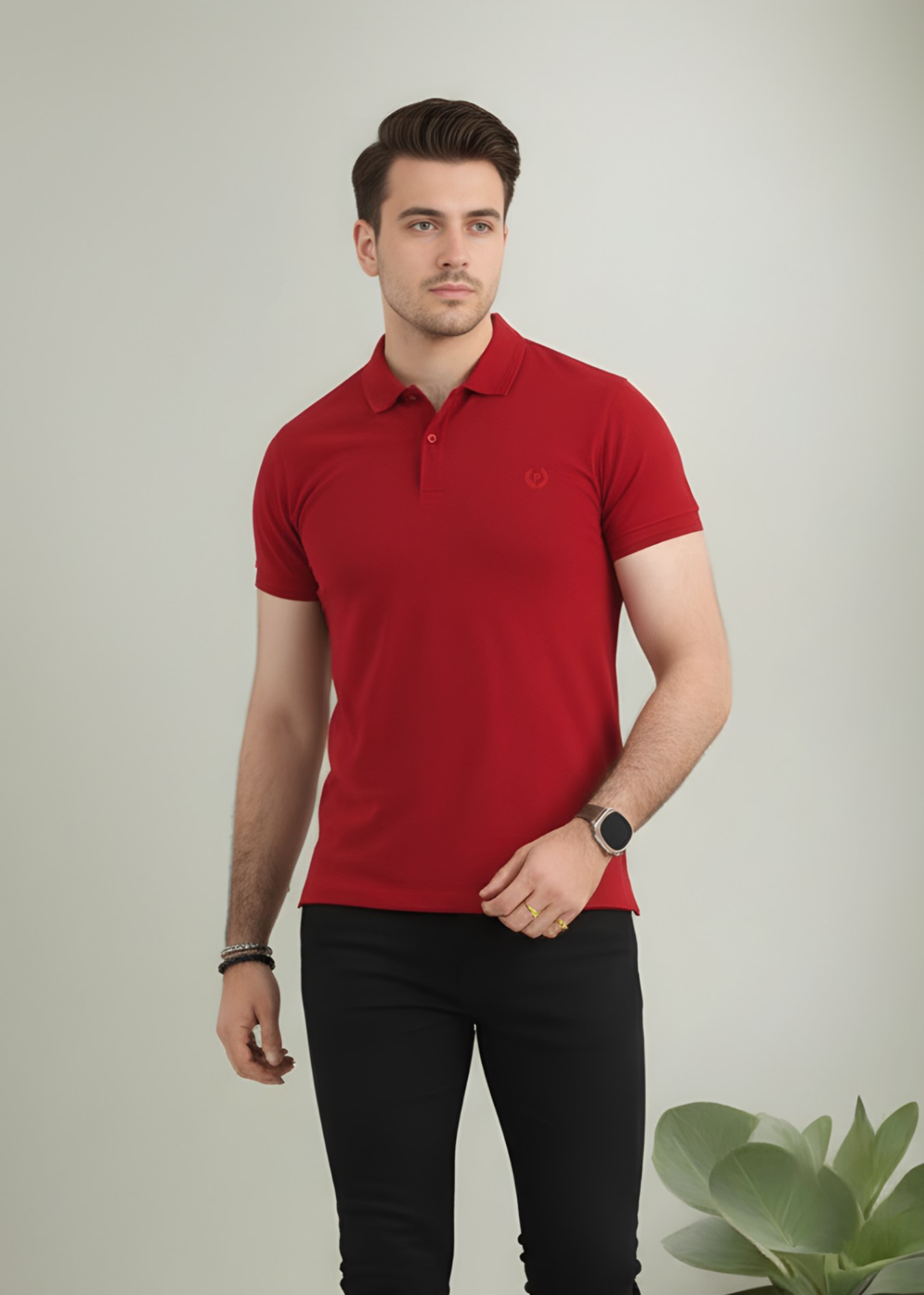 porque/pique Polo Shirt in Red