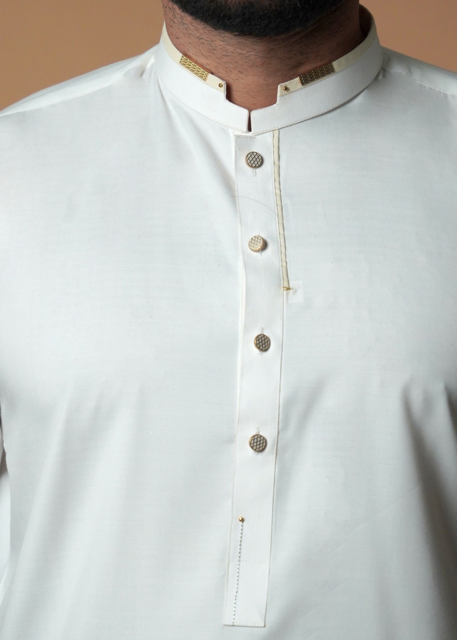 cotton viscose Kurta Set in White
