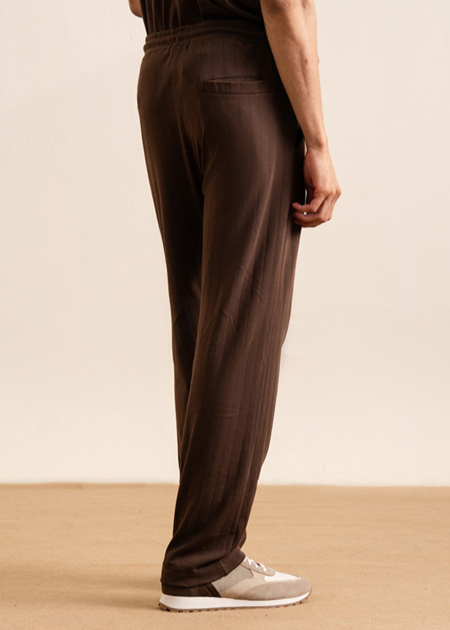 cotton Trousers in Chocolate brown