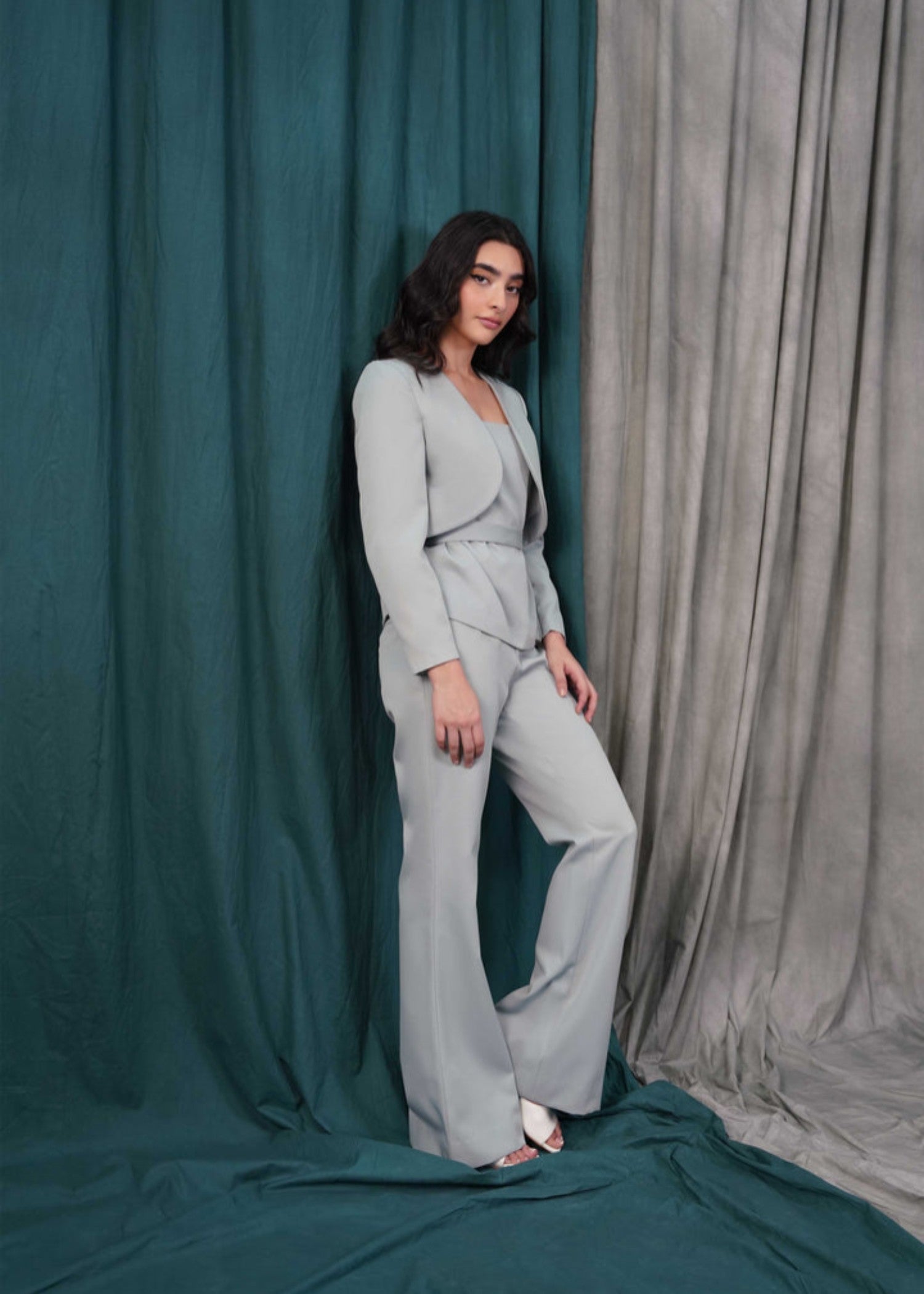 polycotton Top in Grey