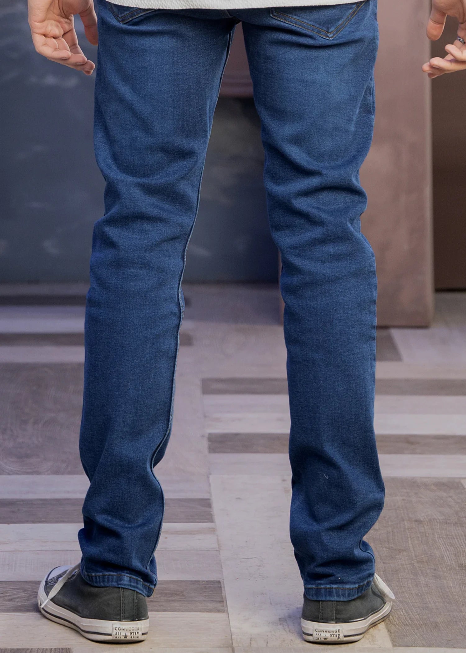 cotton Jeans in Dark blue, cobalt blue