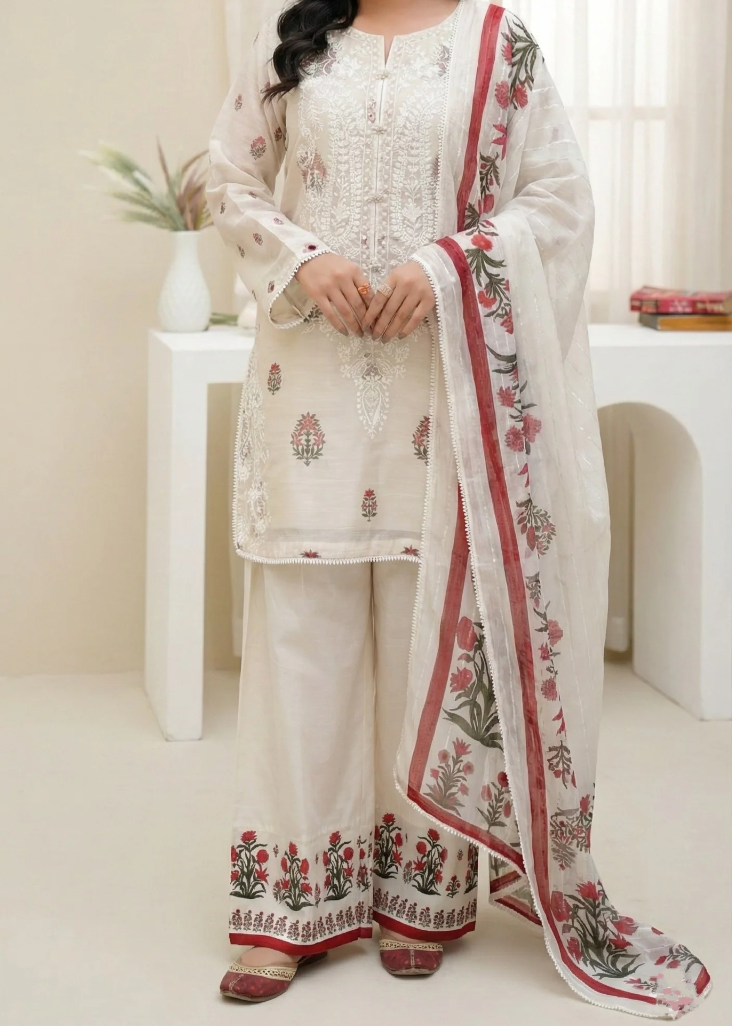 manaar Kurta Set in Off-white