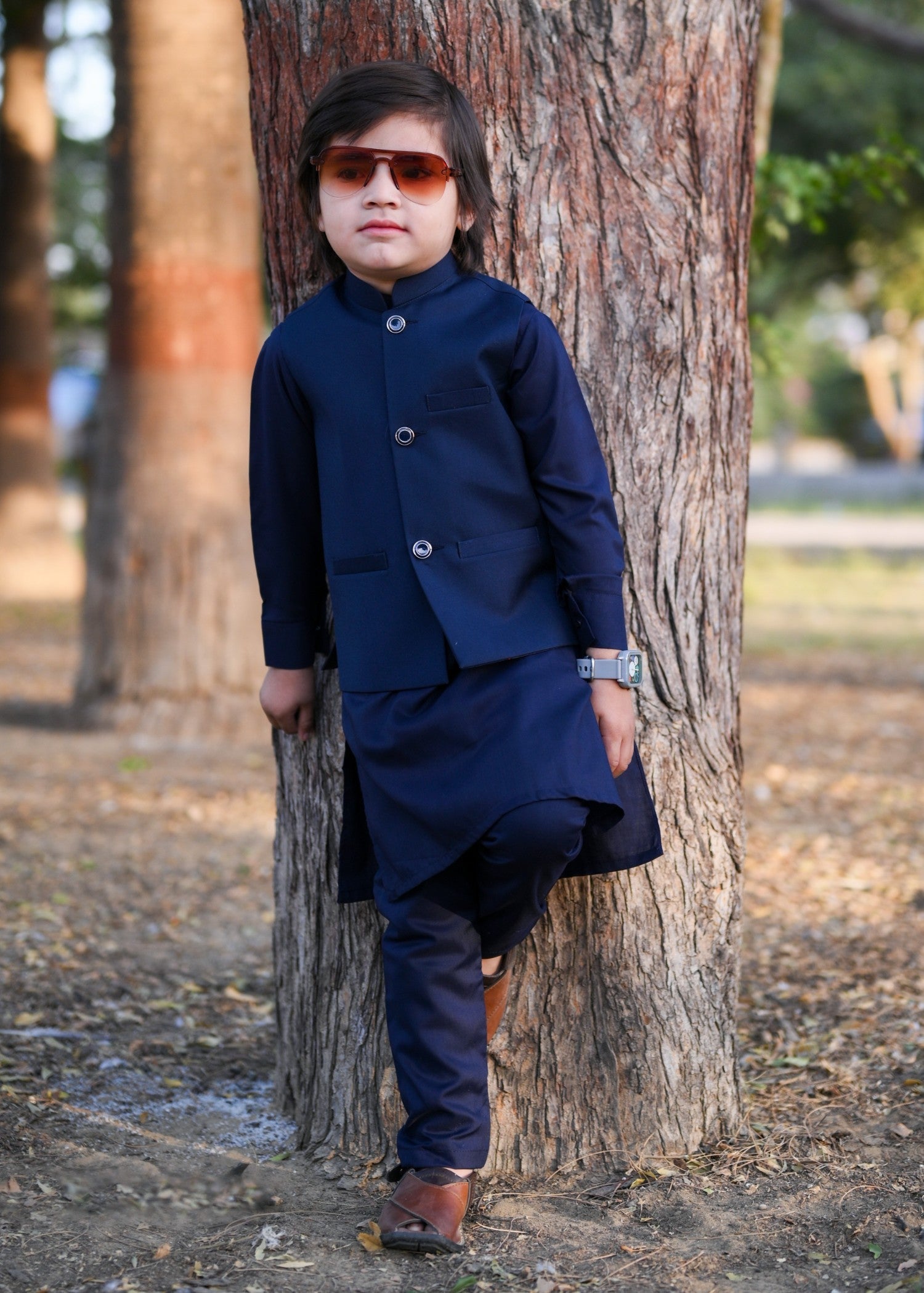 suiting Waistcoat in Dark blue