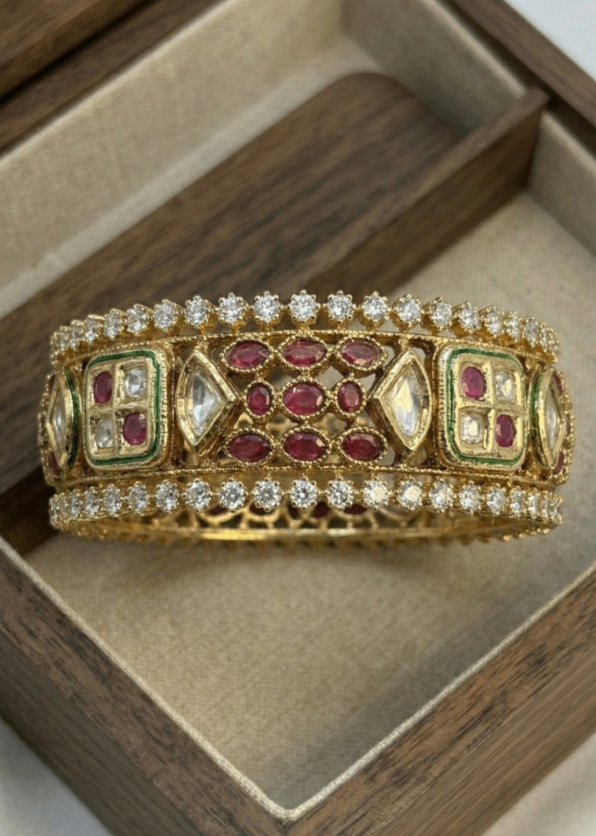 Bangles in Ruby red Color by - Trendy Women Bangles ANM1961