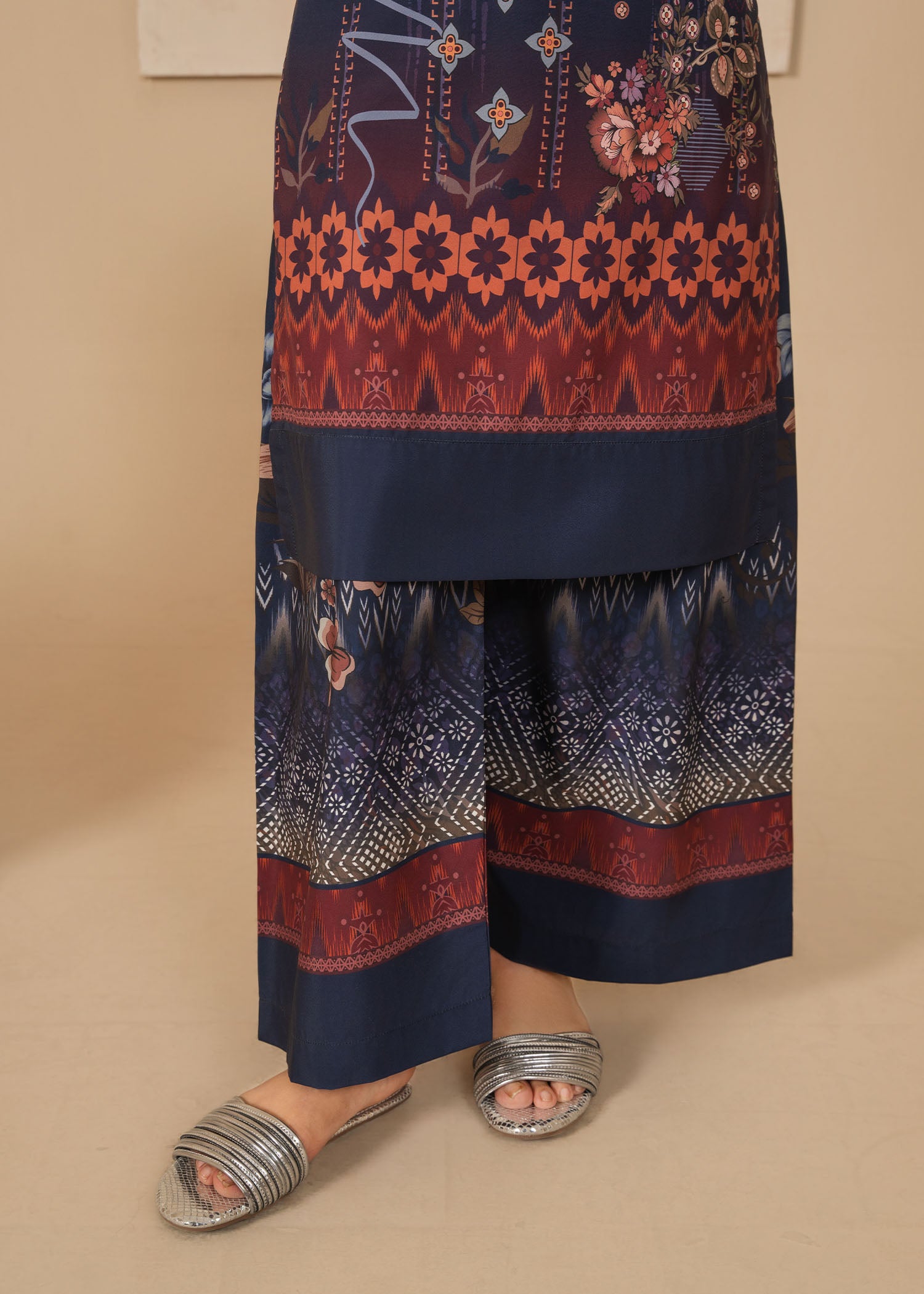 poly lawn Co Ord Sets in Midnight blue