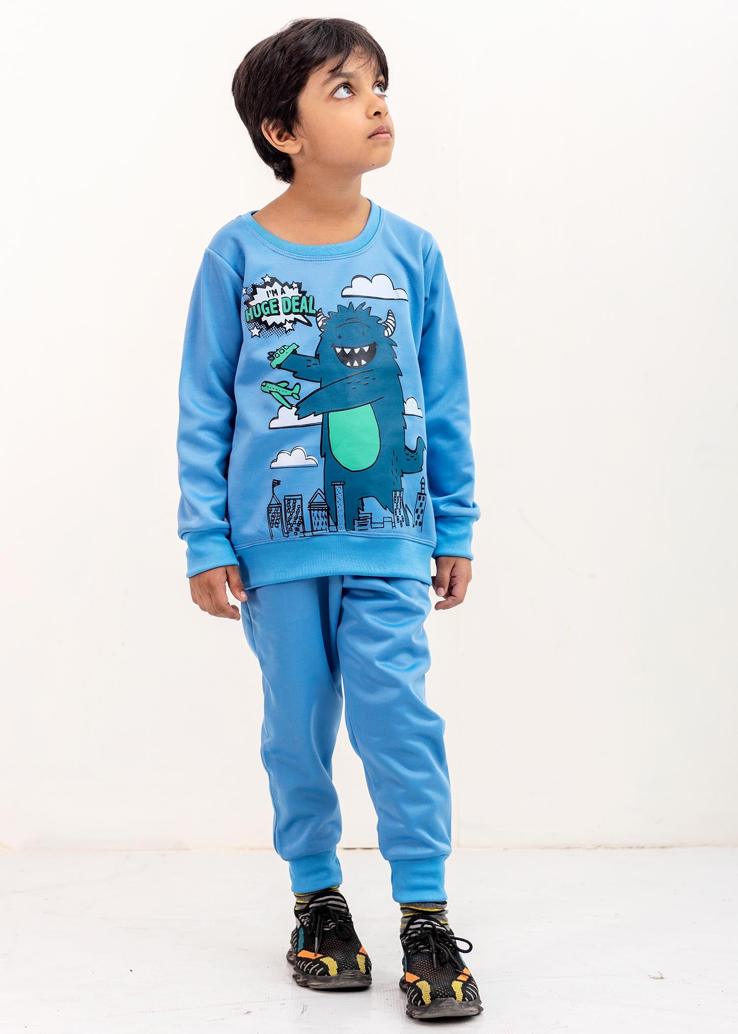 fleece Sweatshirt in Sky blue