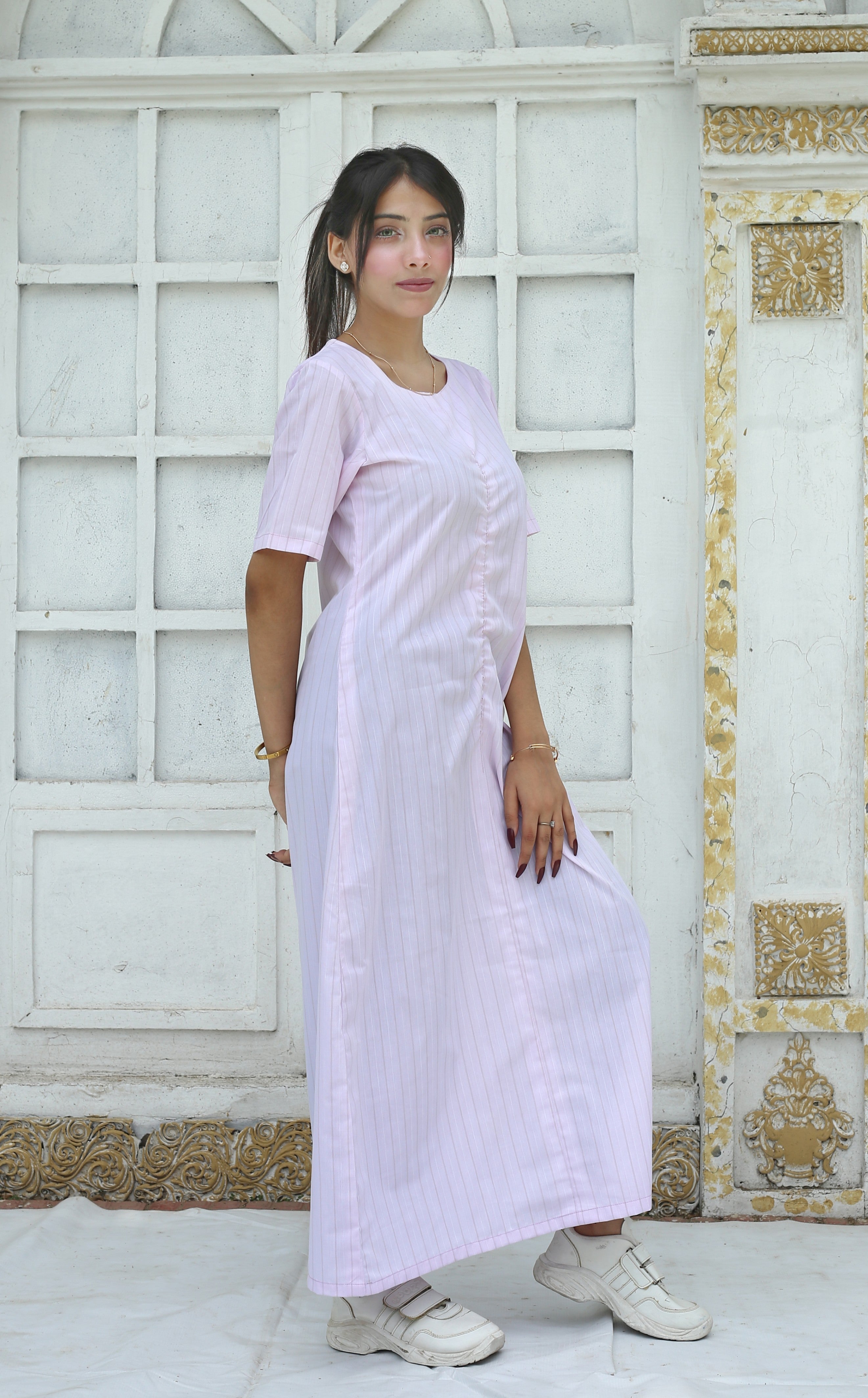 cotton Dress in Baby pink