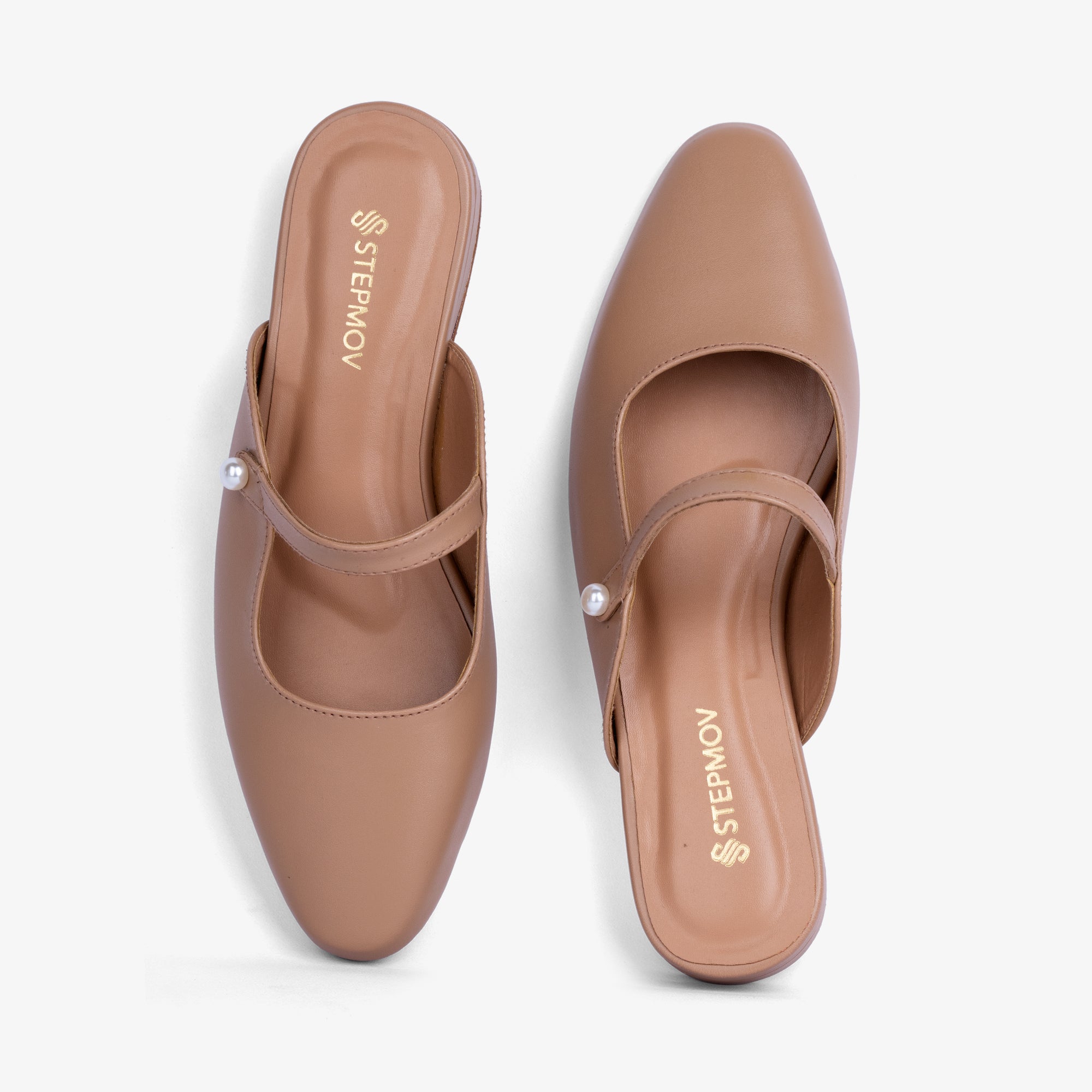 Mules in Beige by - High Quality Women Mules PQH1902
