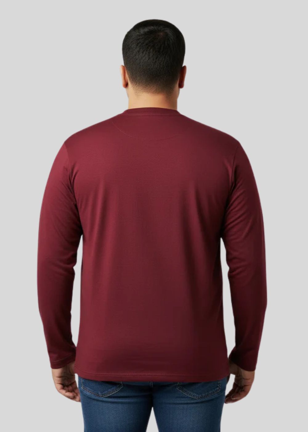 cotton jersey T Shirt in Maroon