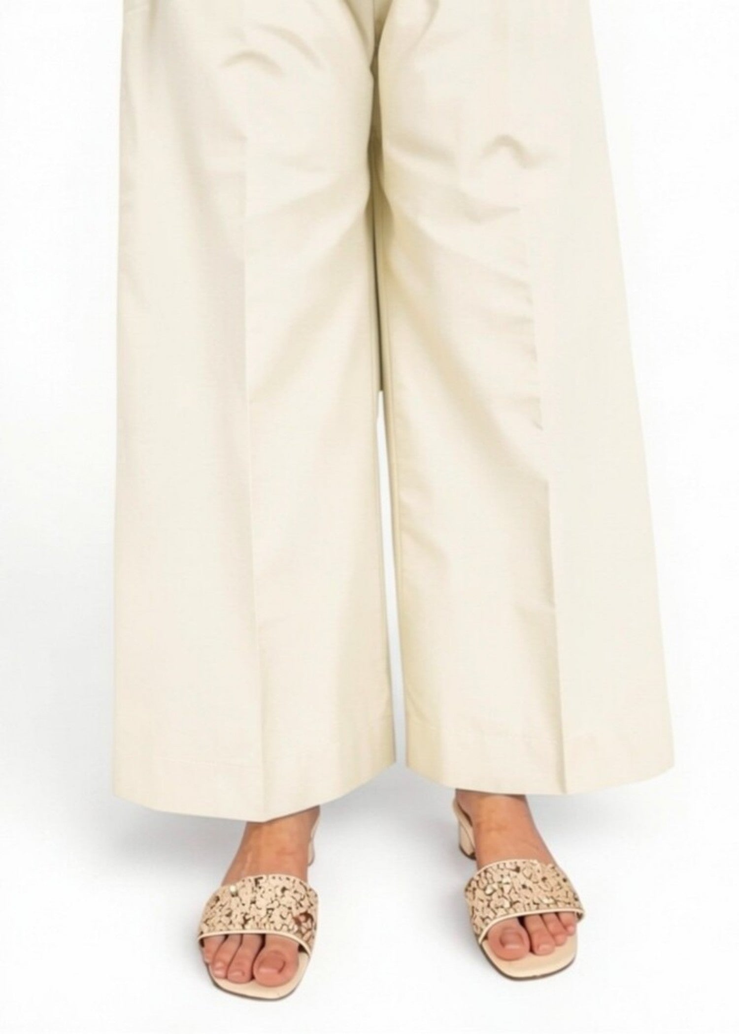 cotton Trousers in Off-white