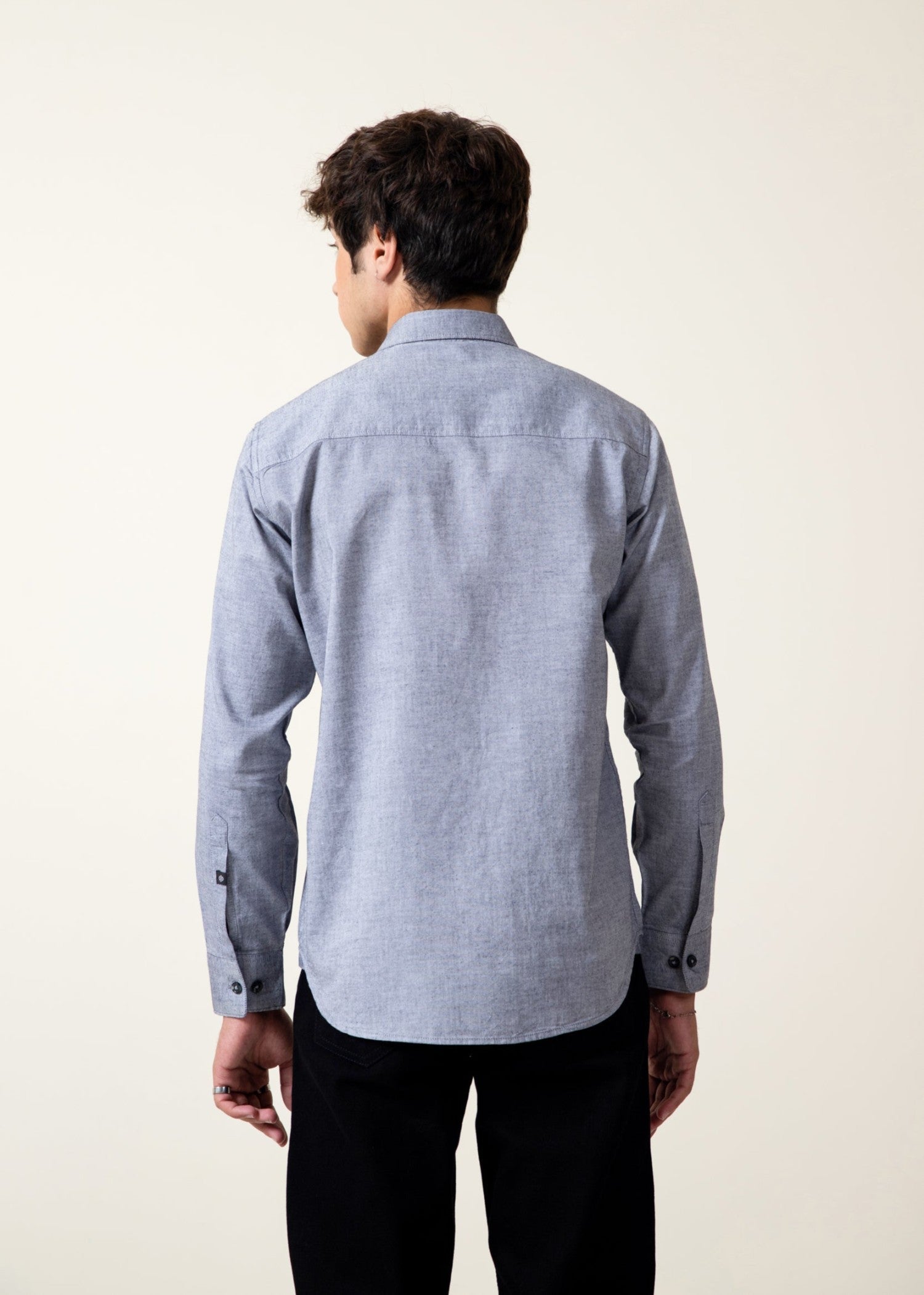 chambray Casual Shirt in Slate grey