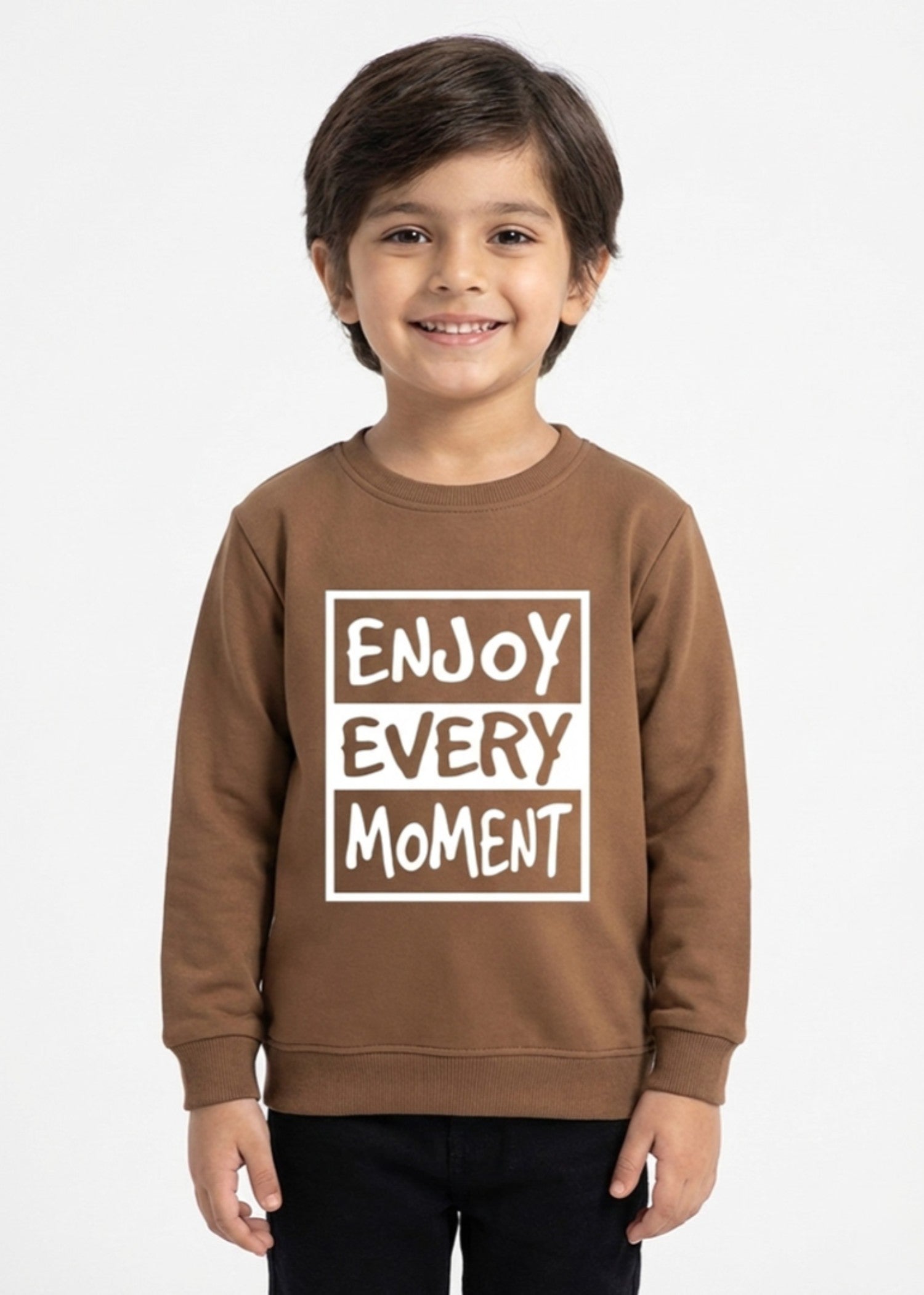 fleece Sweatshirt in Hazelwood brown