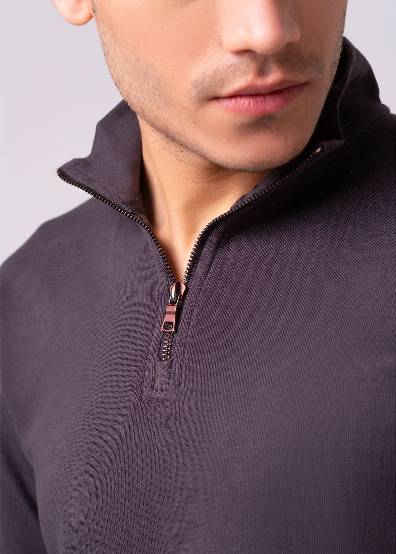 fleece Sweatshirt in Plum