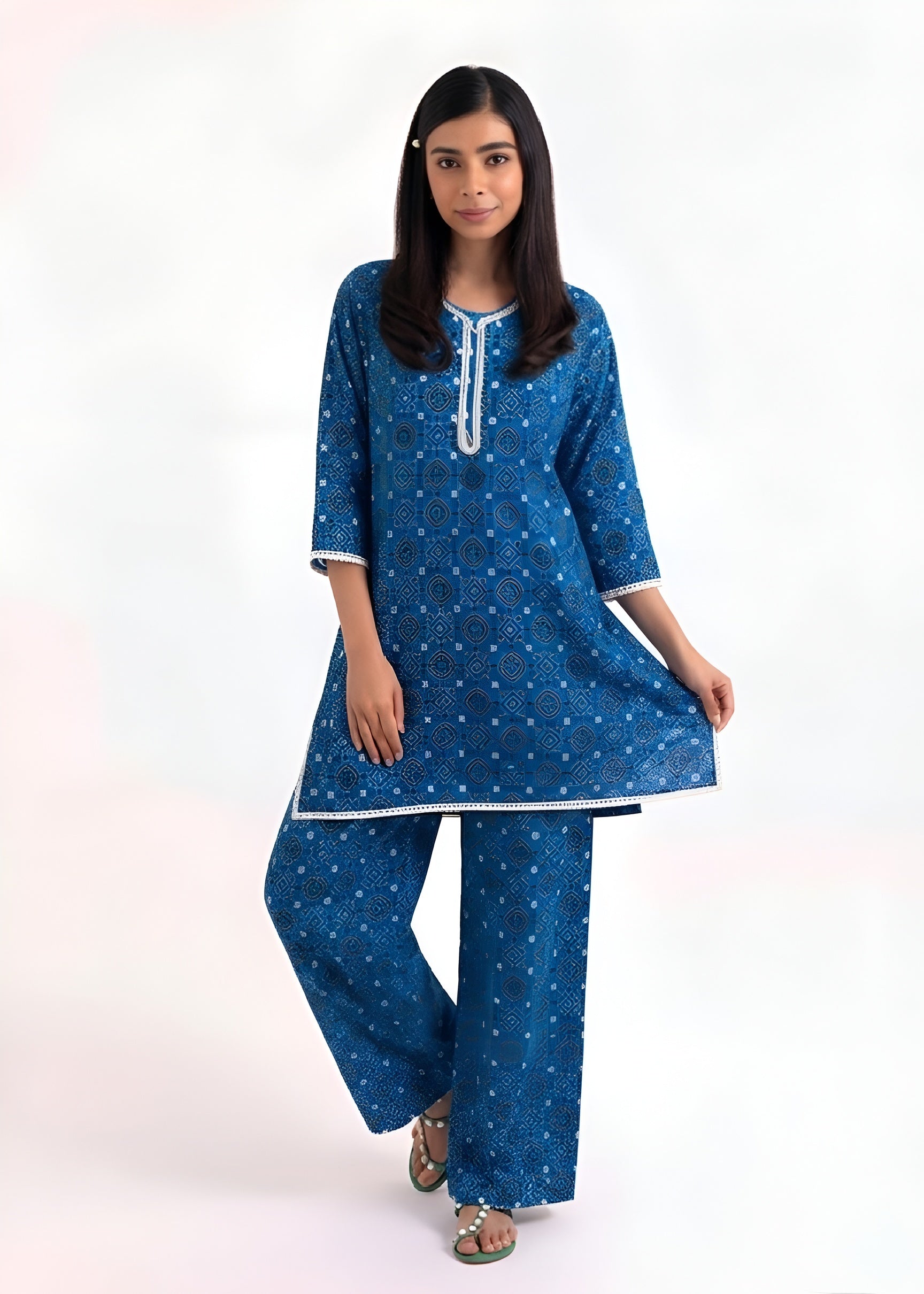 linen Co Ord Sets in Cornflower blue