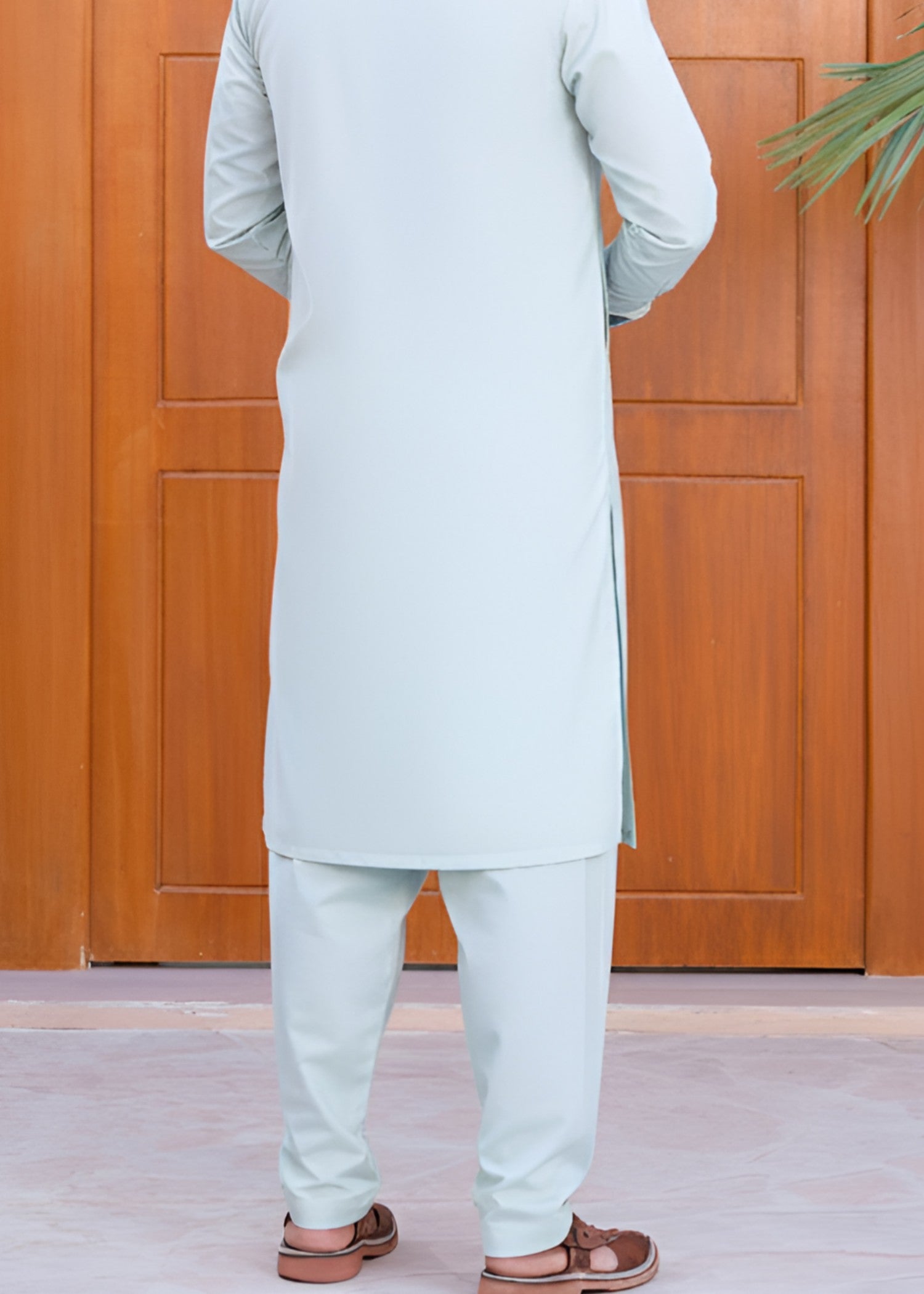 wash & wear Shalwar Kameez in Tea green