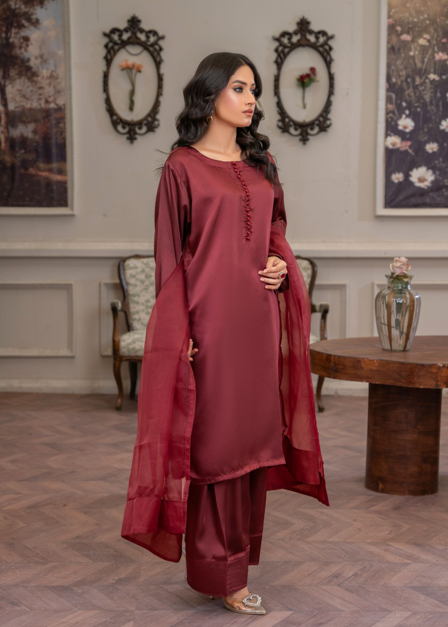 charmuse/shamooz Kurta Set in Maroon