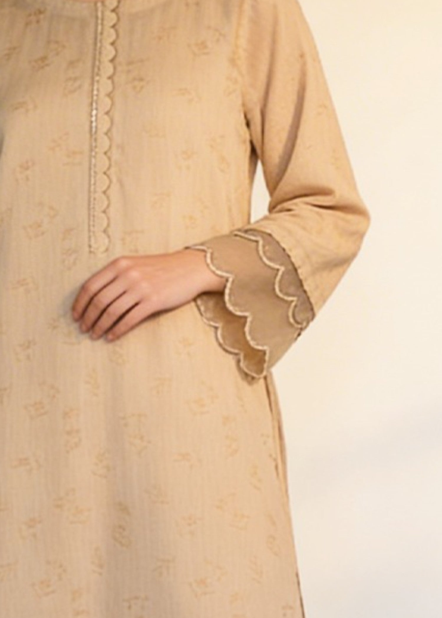 jacquard Co Ord Sets in Camel brown
