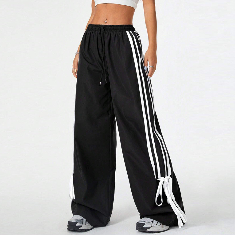 Women's Clothes Casual Pants Slimming High Waist Wide Legs Trousers