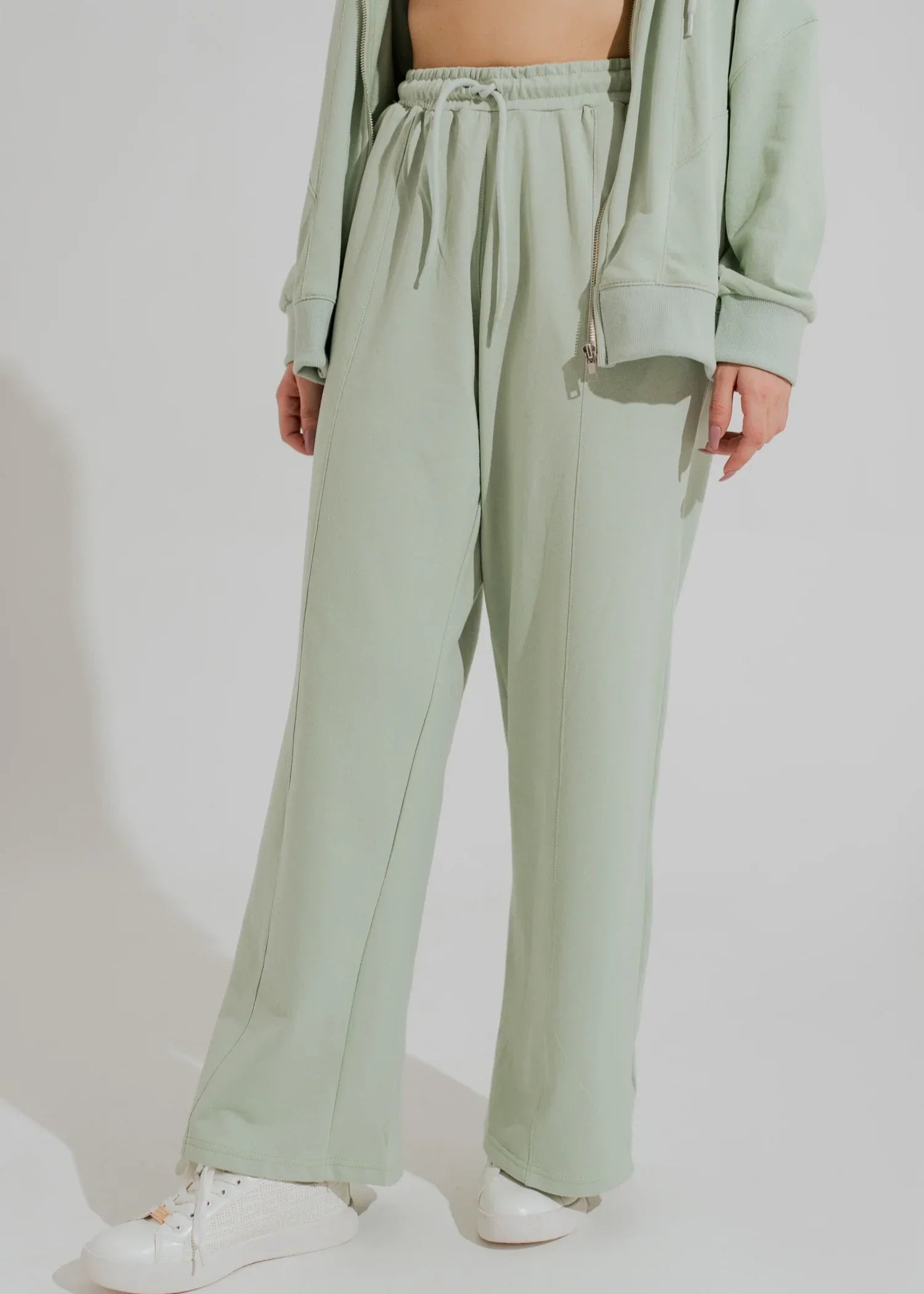 terry Trousers in Sage green