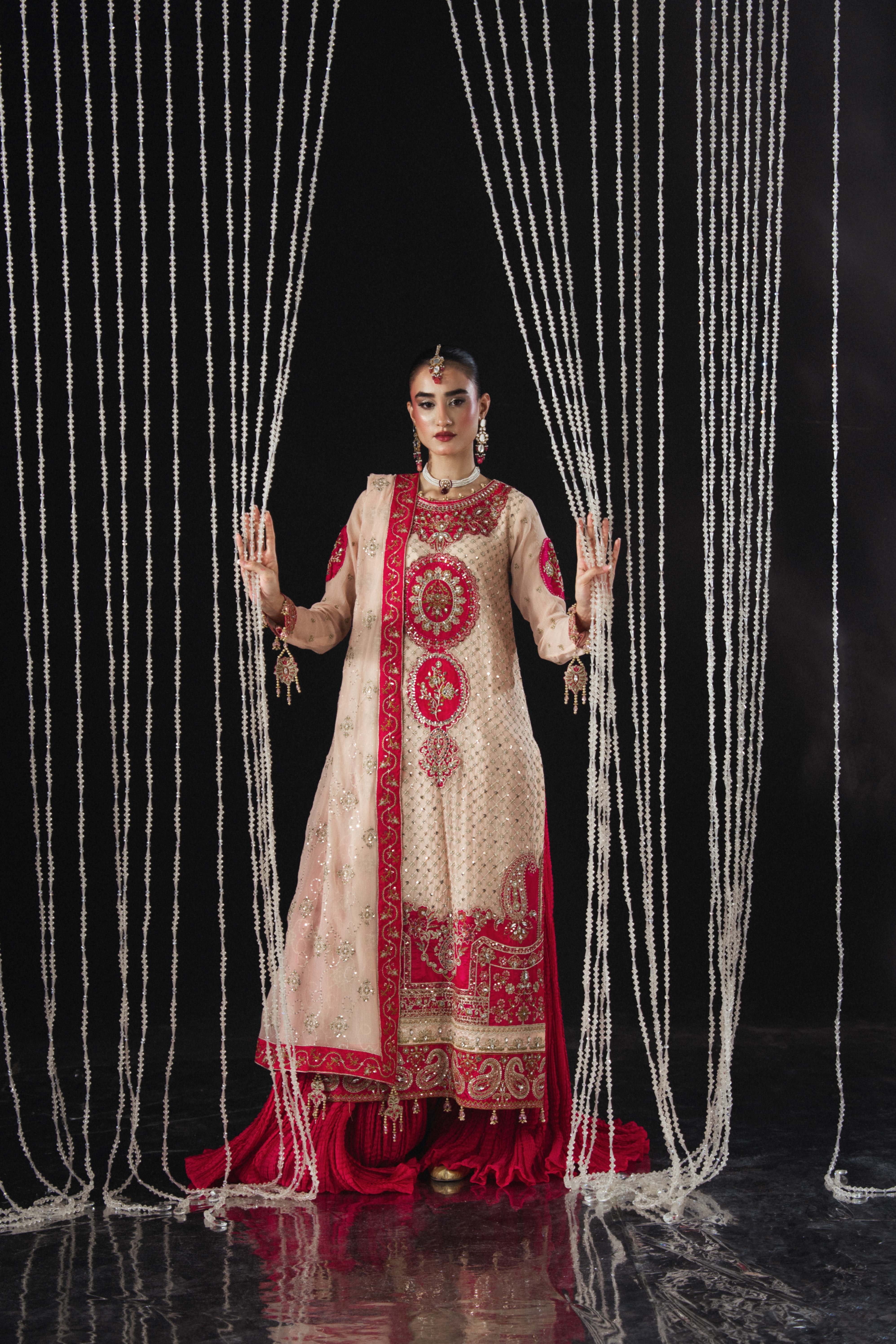 chiffon Sharara in Light pink