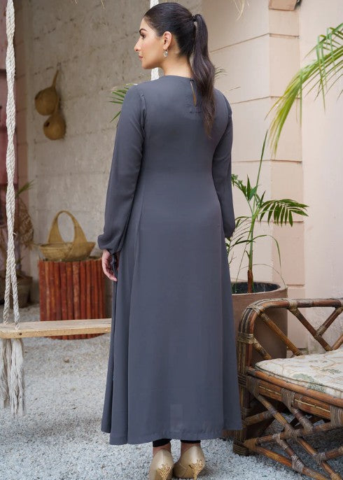 georgette Maxi in Dark grey