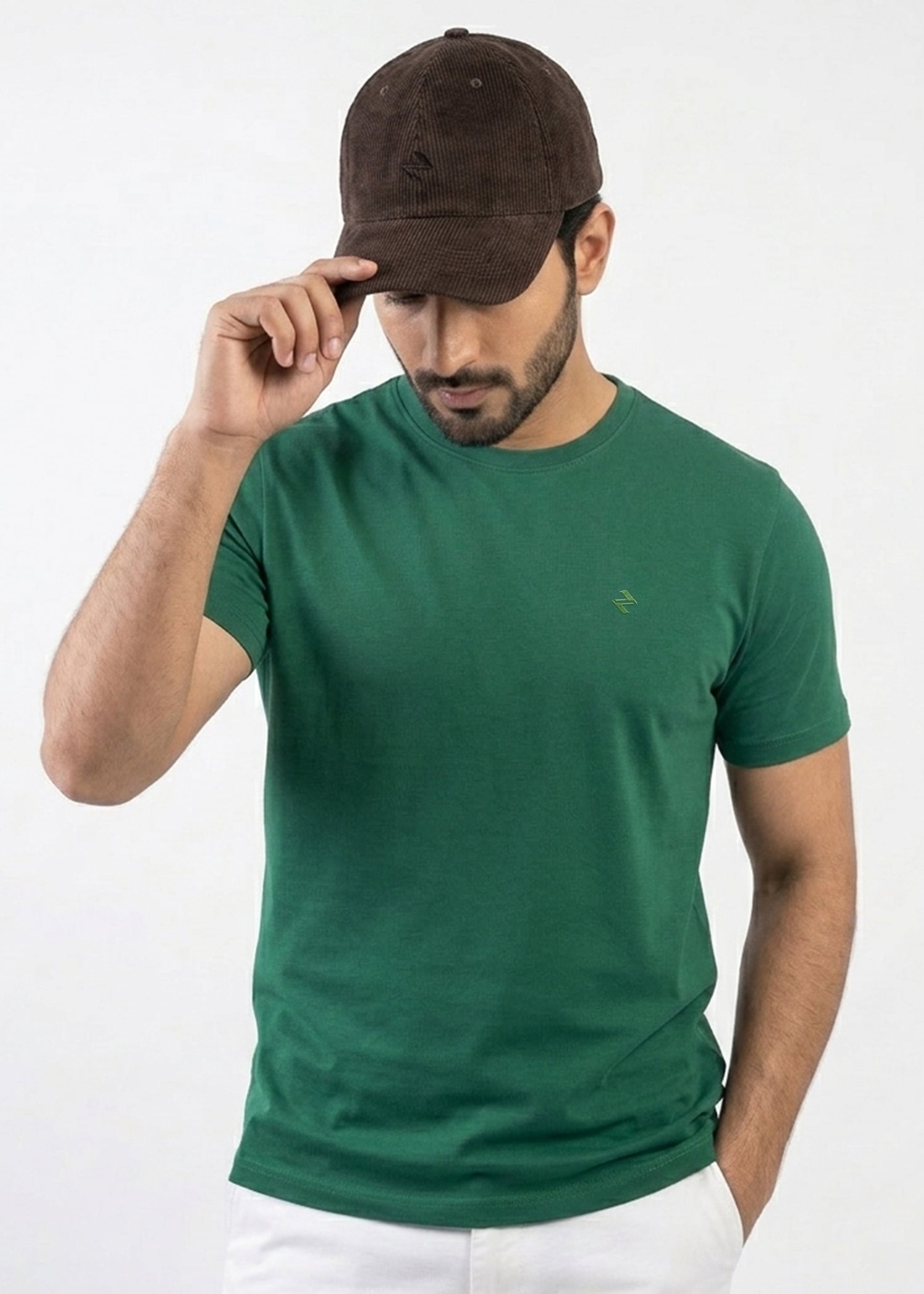 cotton jersey T Shirt in Green by Navza