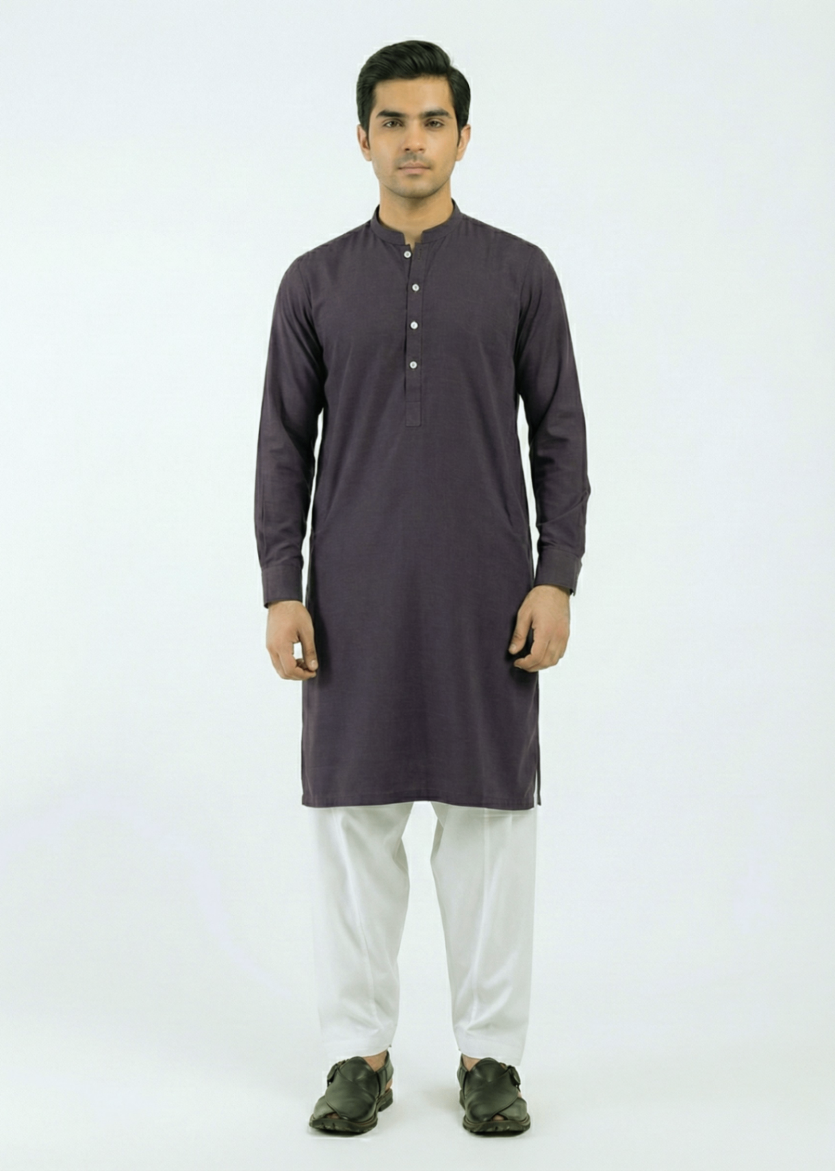 wash & wear Kurta in Purple