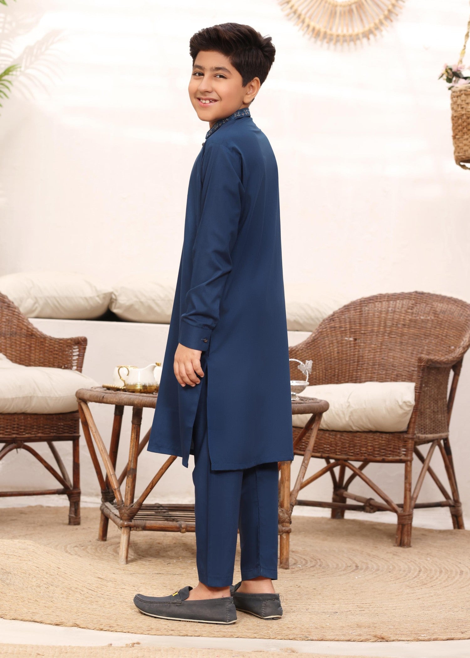 wash & wear Kurta Set in Royal blue