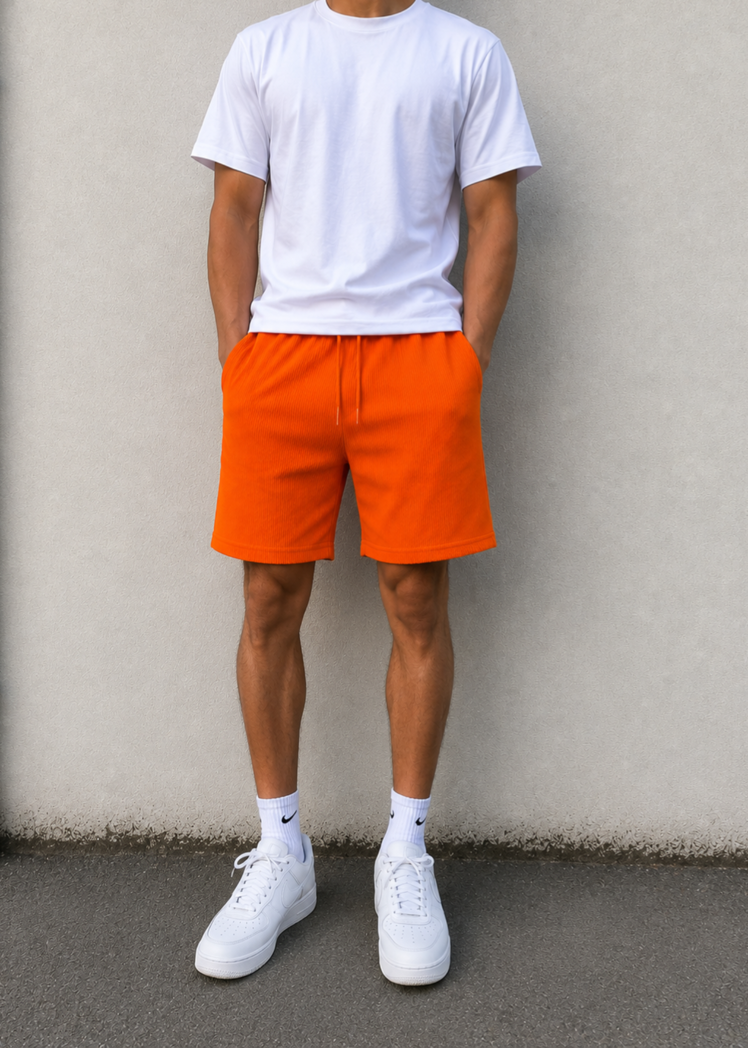 terry Shorts in Orange