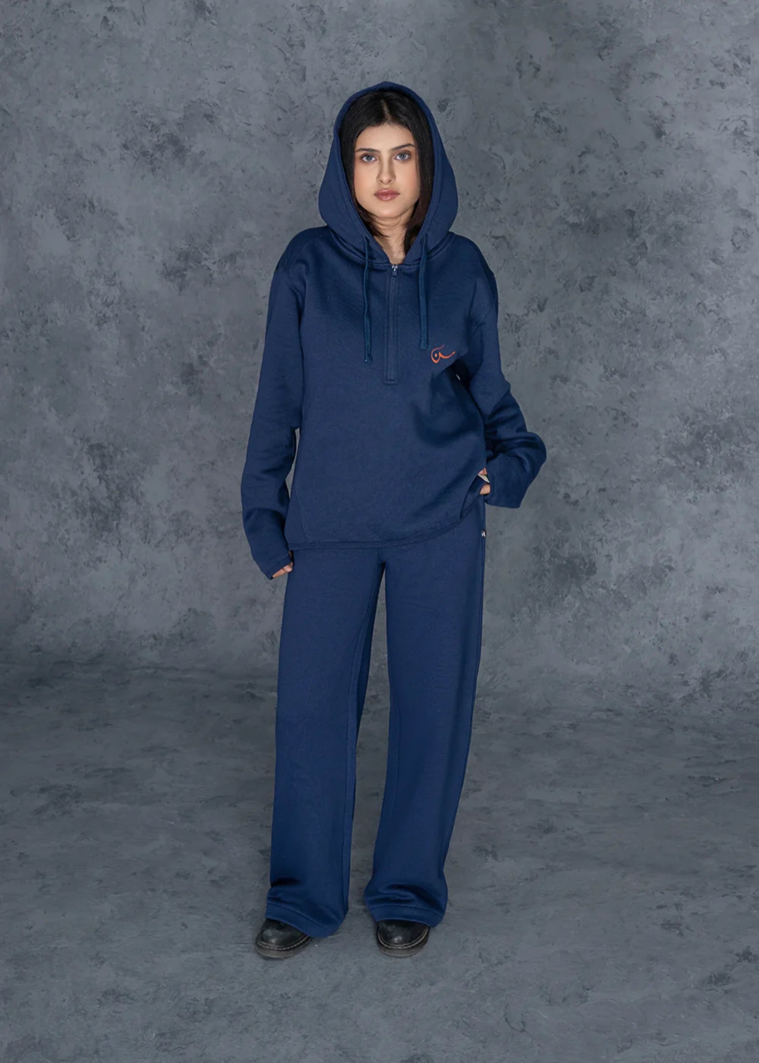 fleece Trousers in Navy blue