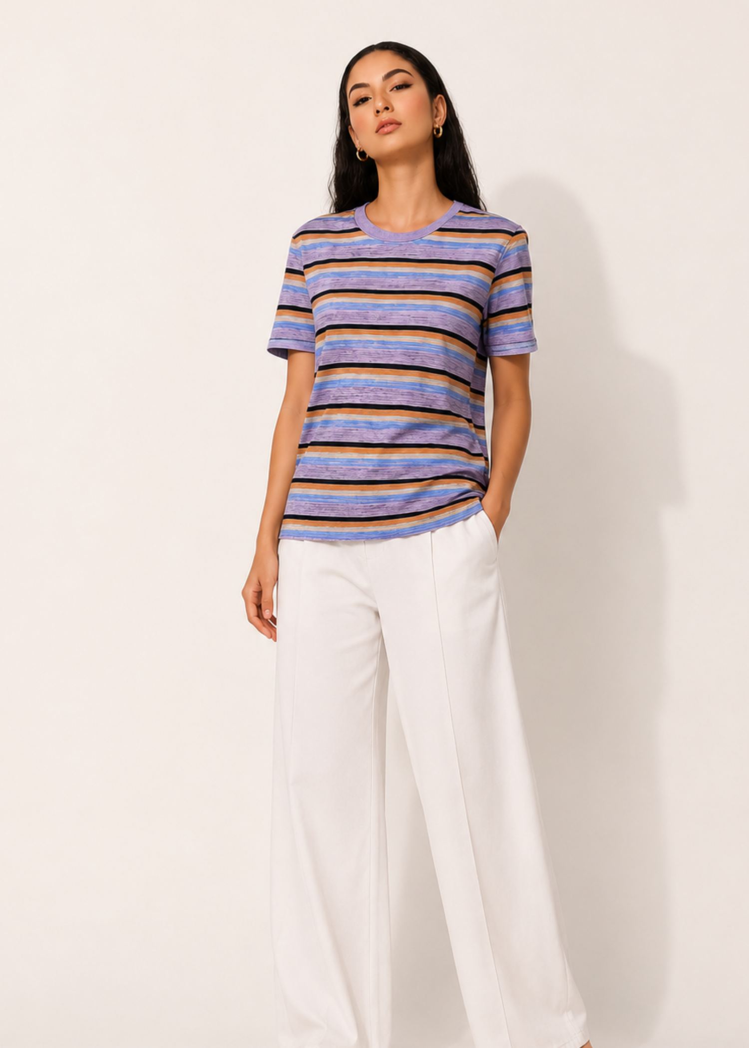 cotton T Shirt in Multi