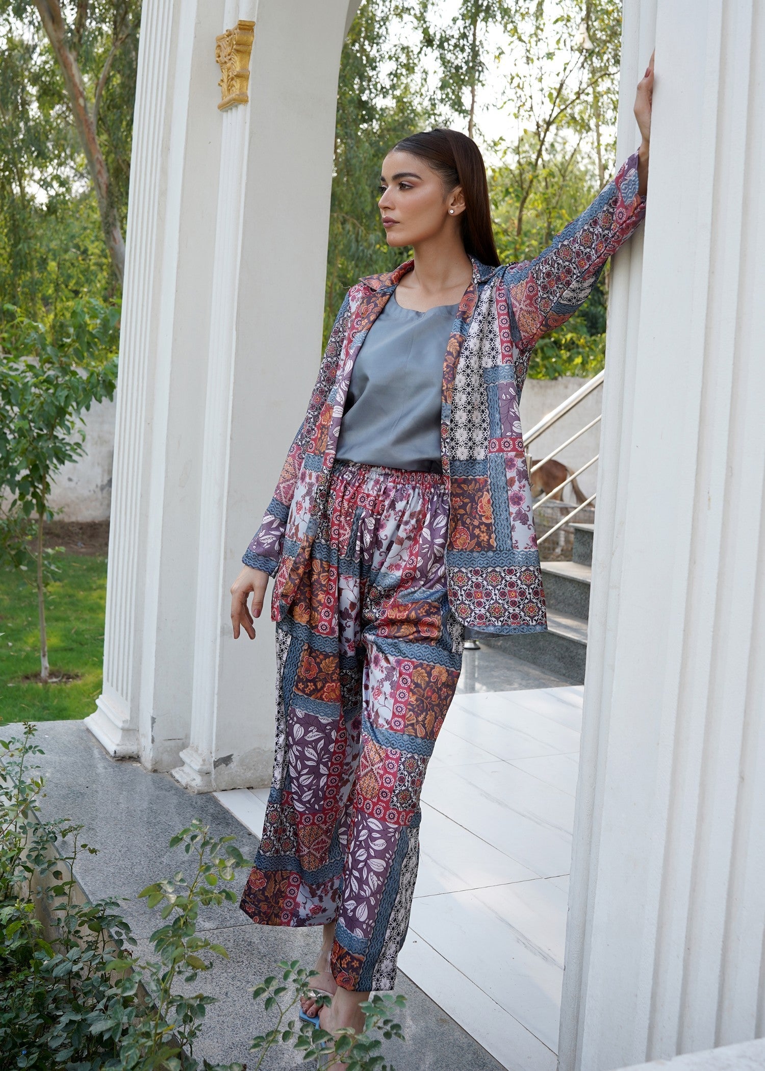 georgette Gown in Grey