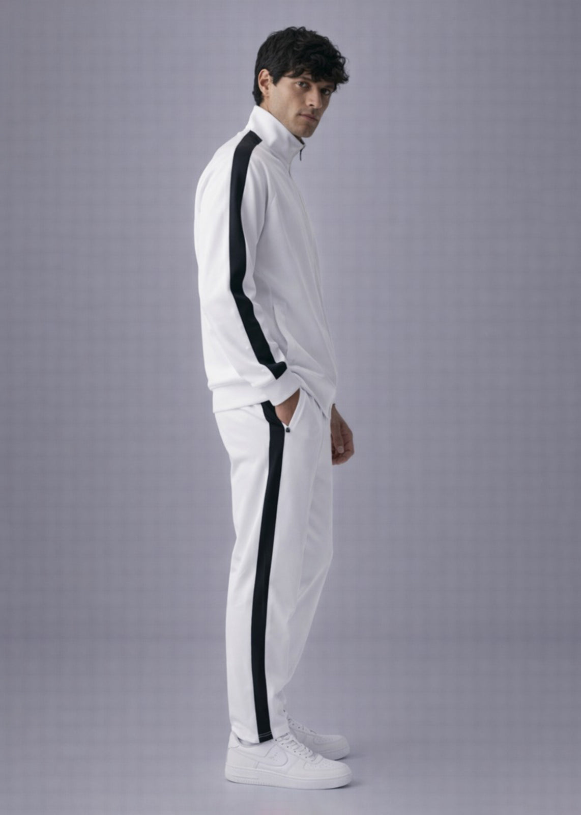 fleece Tracksuit in White
