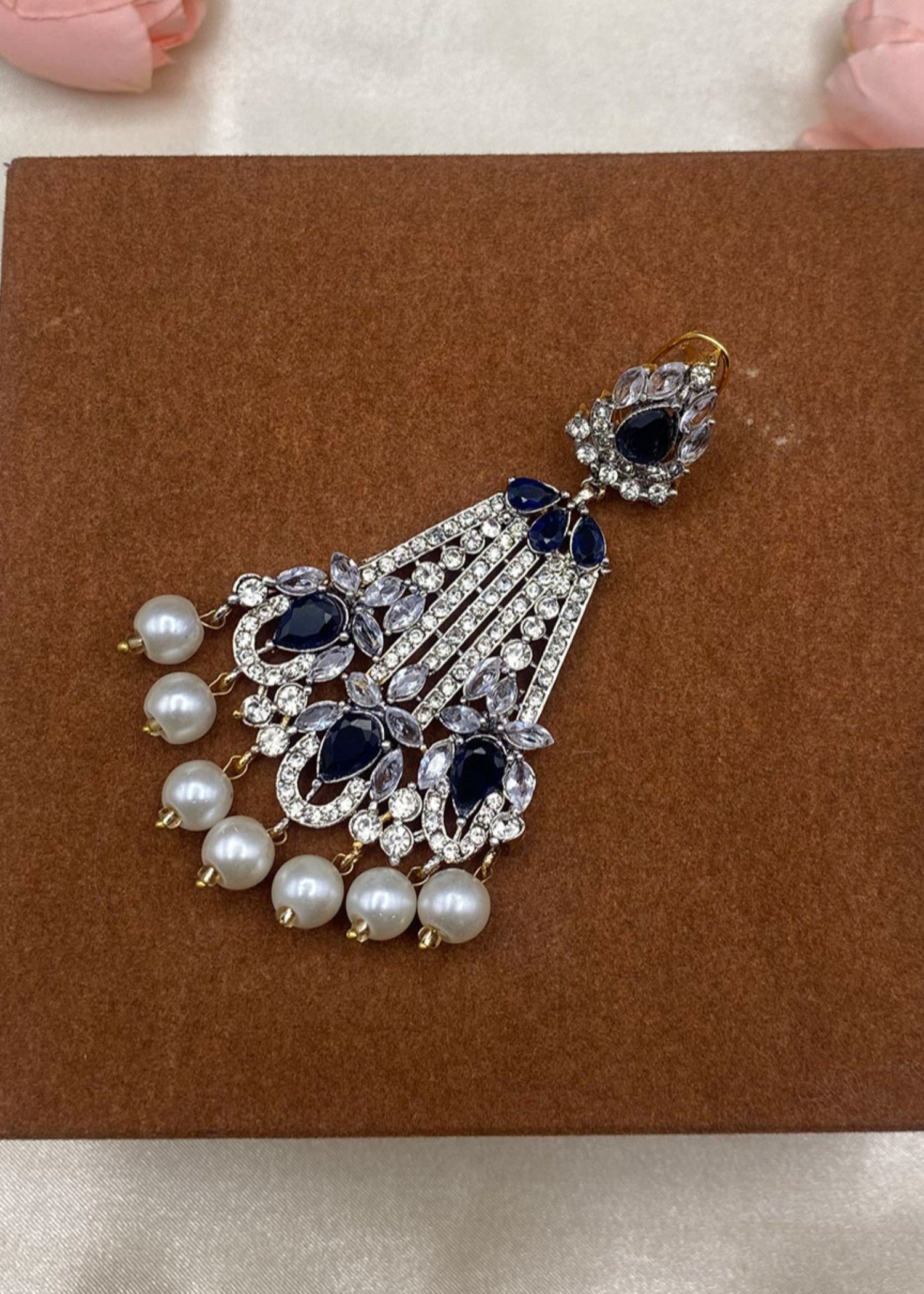 Earrings in Blue Color by - Trendy Women Earrings NZR8628