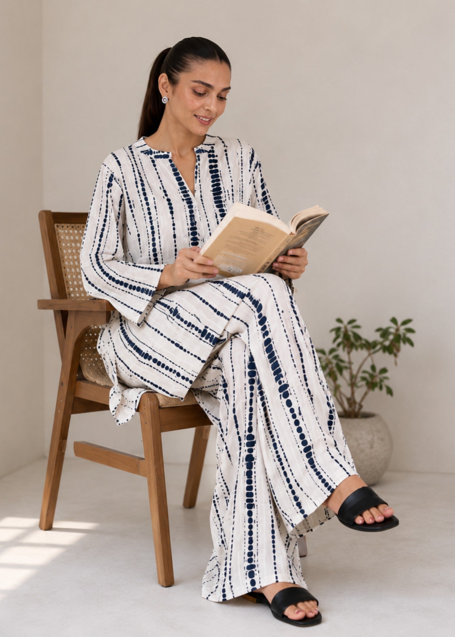 poly lawn Co Ord Sets in Chalk, midnight