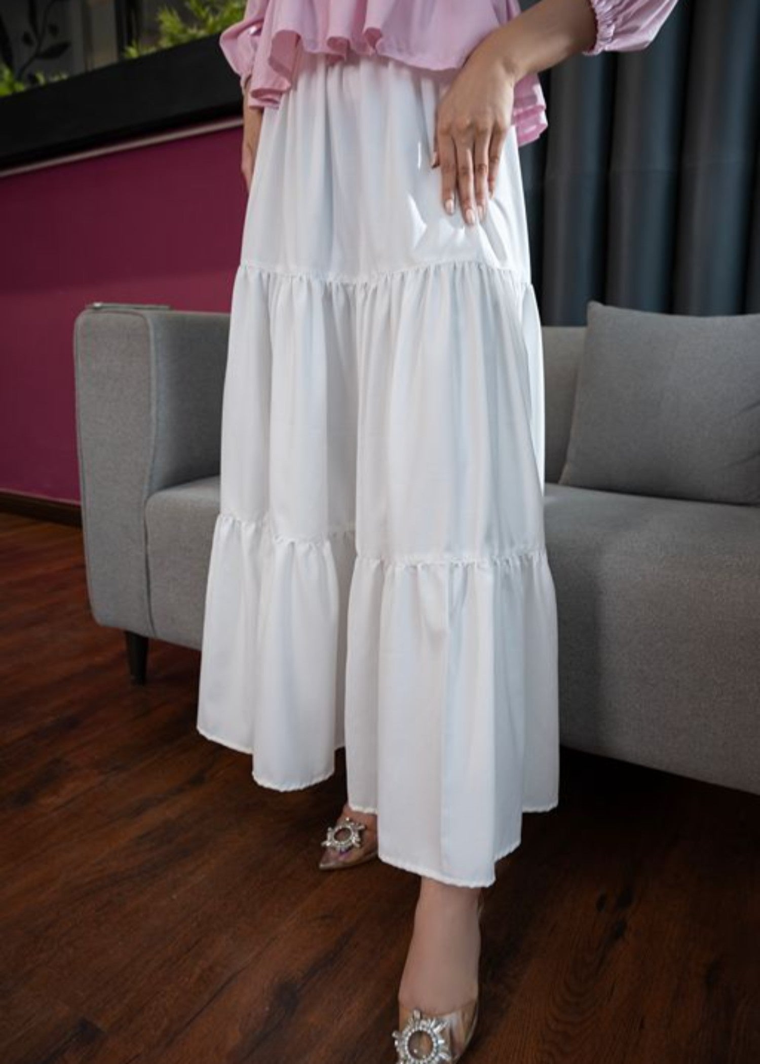 tropical Skirt in White