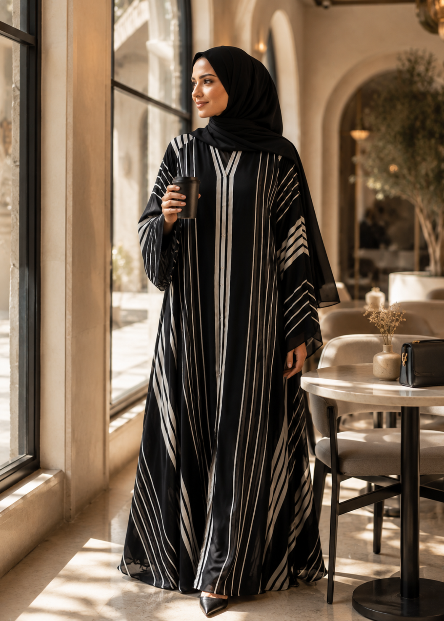 lawn Abaya in Black