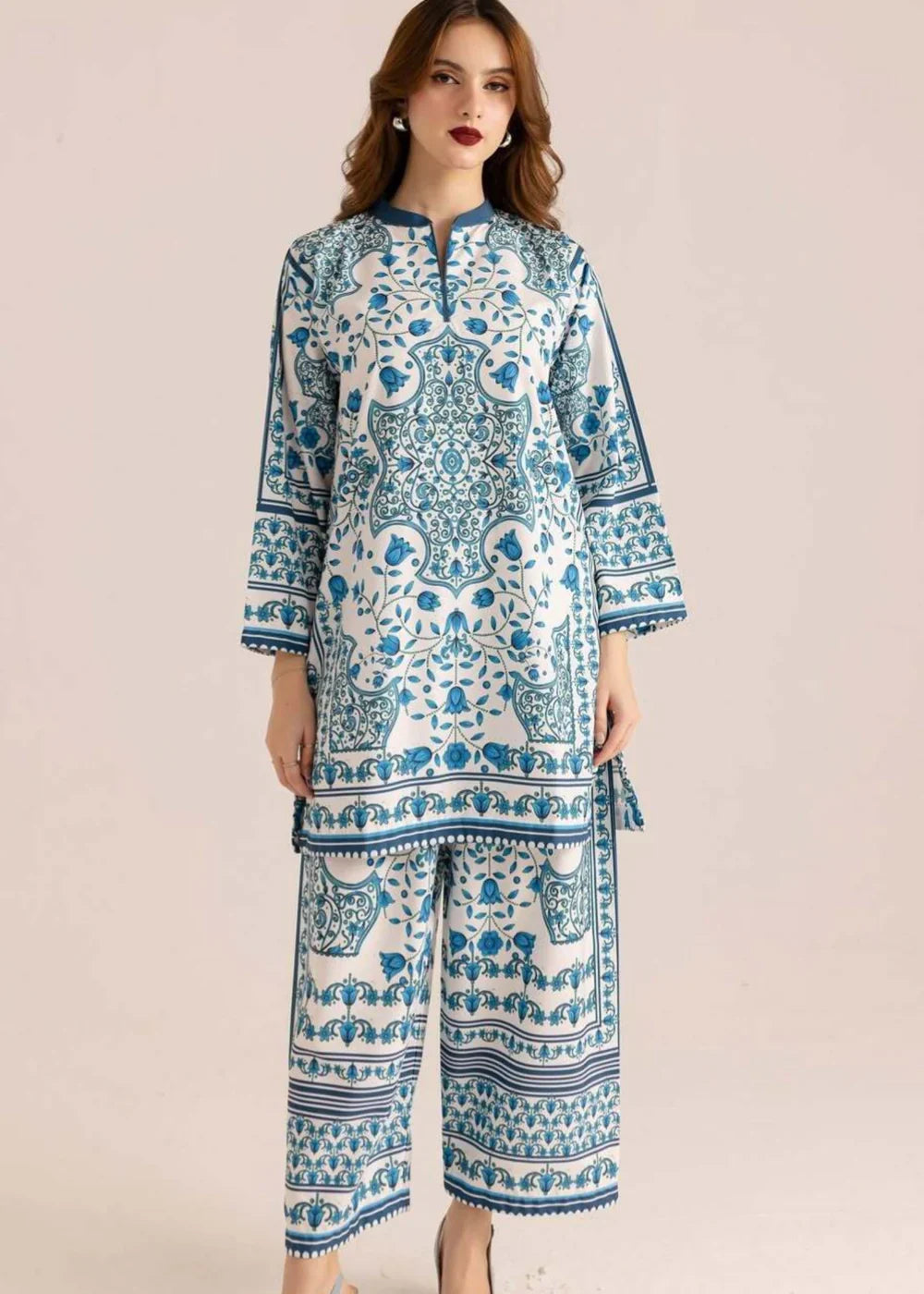 blended khaddar Co Ord Sets in Blue