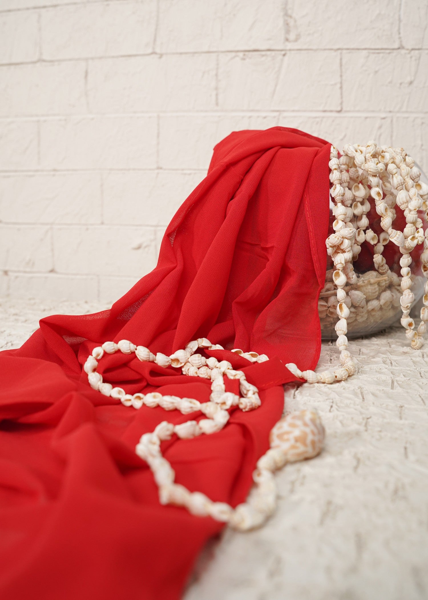 chiffon Hijab in Crimson