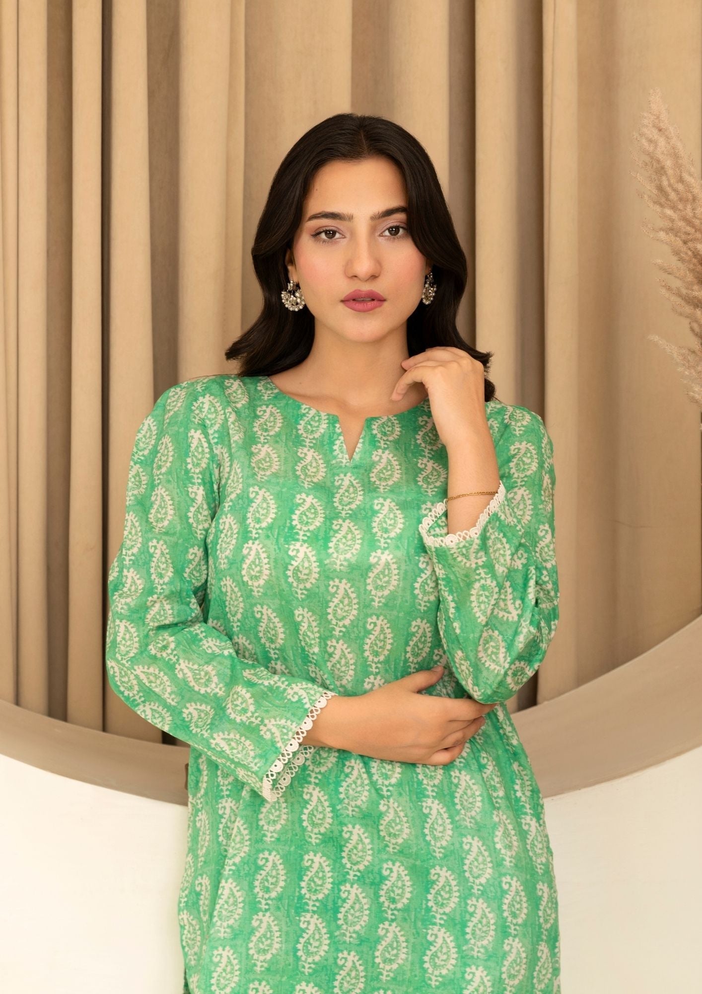 lawn Co Ord Sets in Emerald green