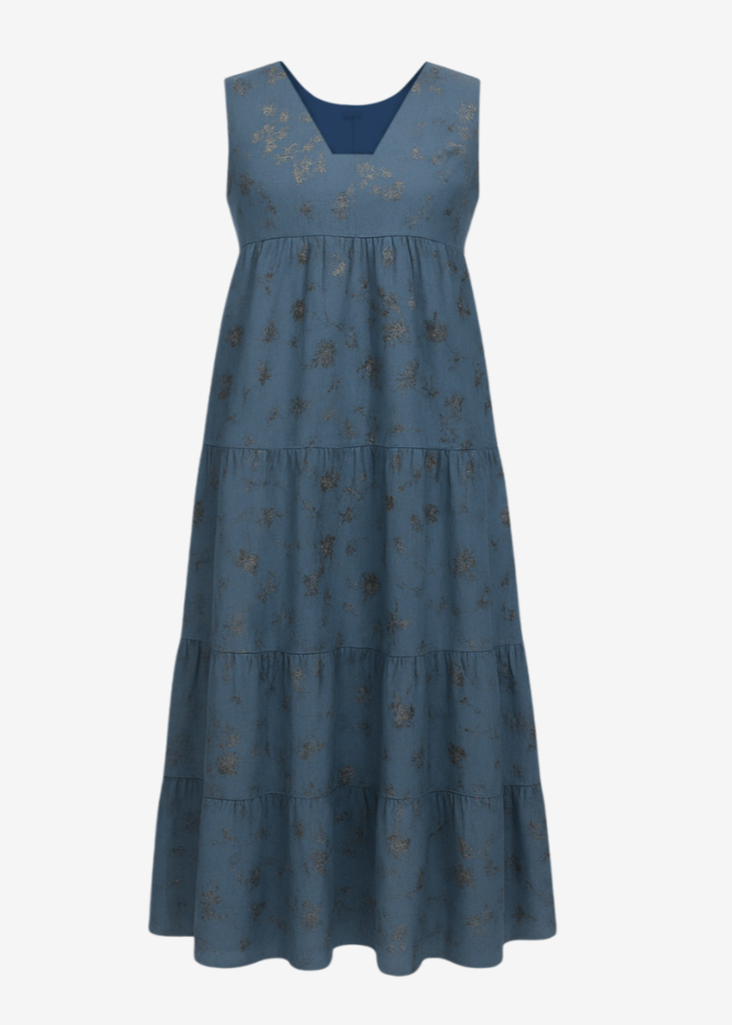denim-like chambray Dress in Yale blue