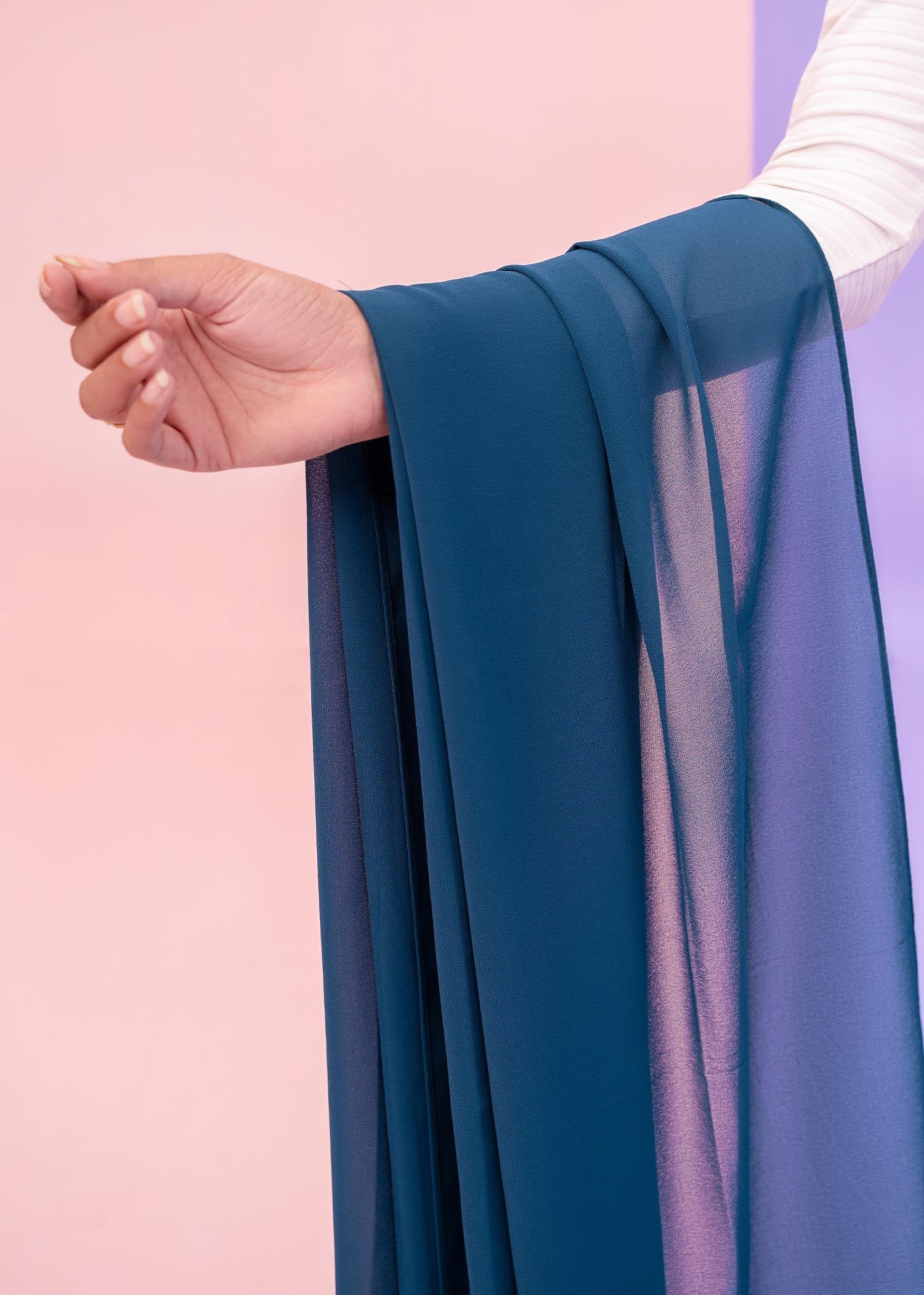 chiffon Hijab in Teal