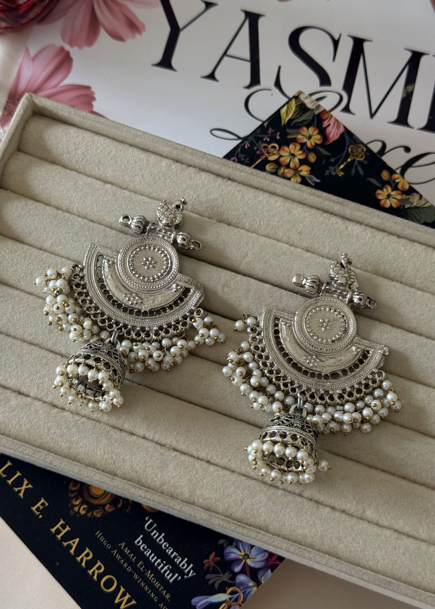 Earrings in Silver Color by - Trendy Women Earrings OIO4781