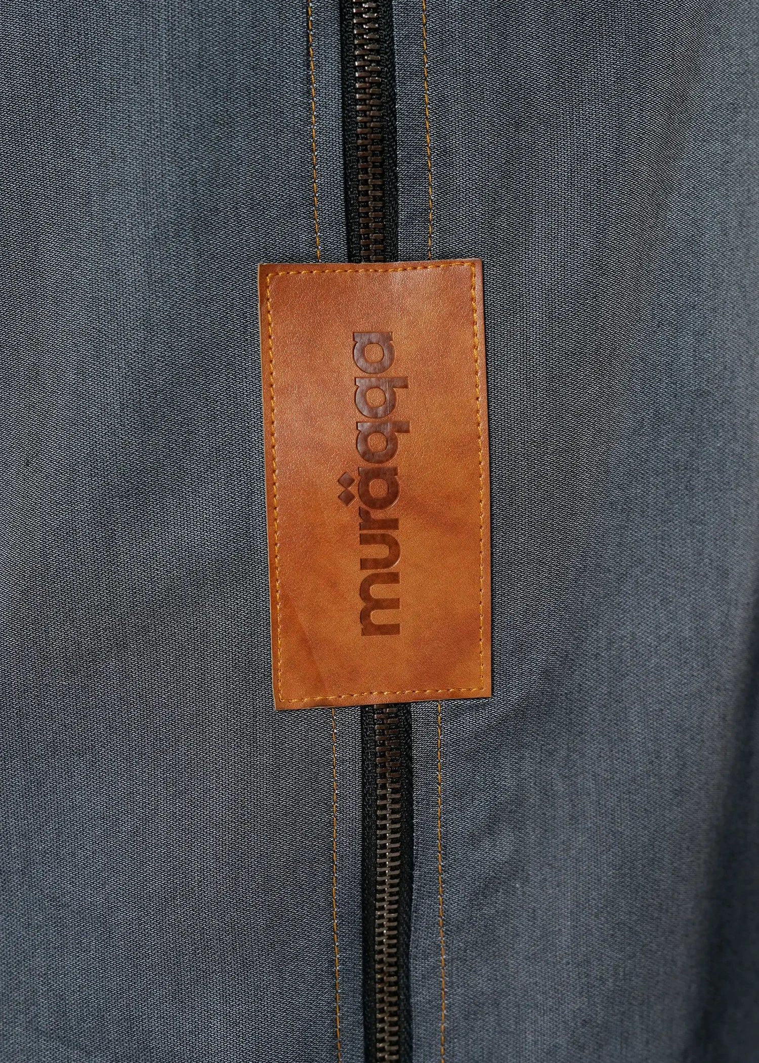 denim Kurta Set in Zinc grey