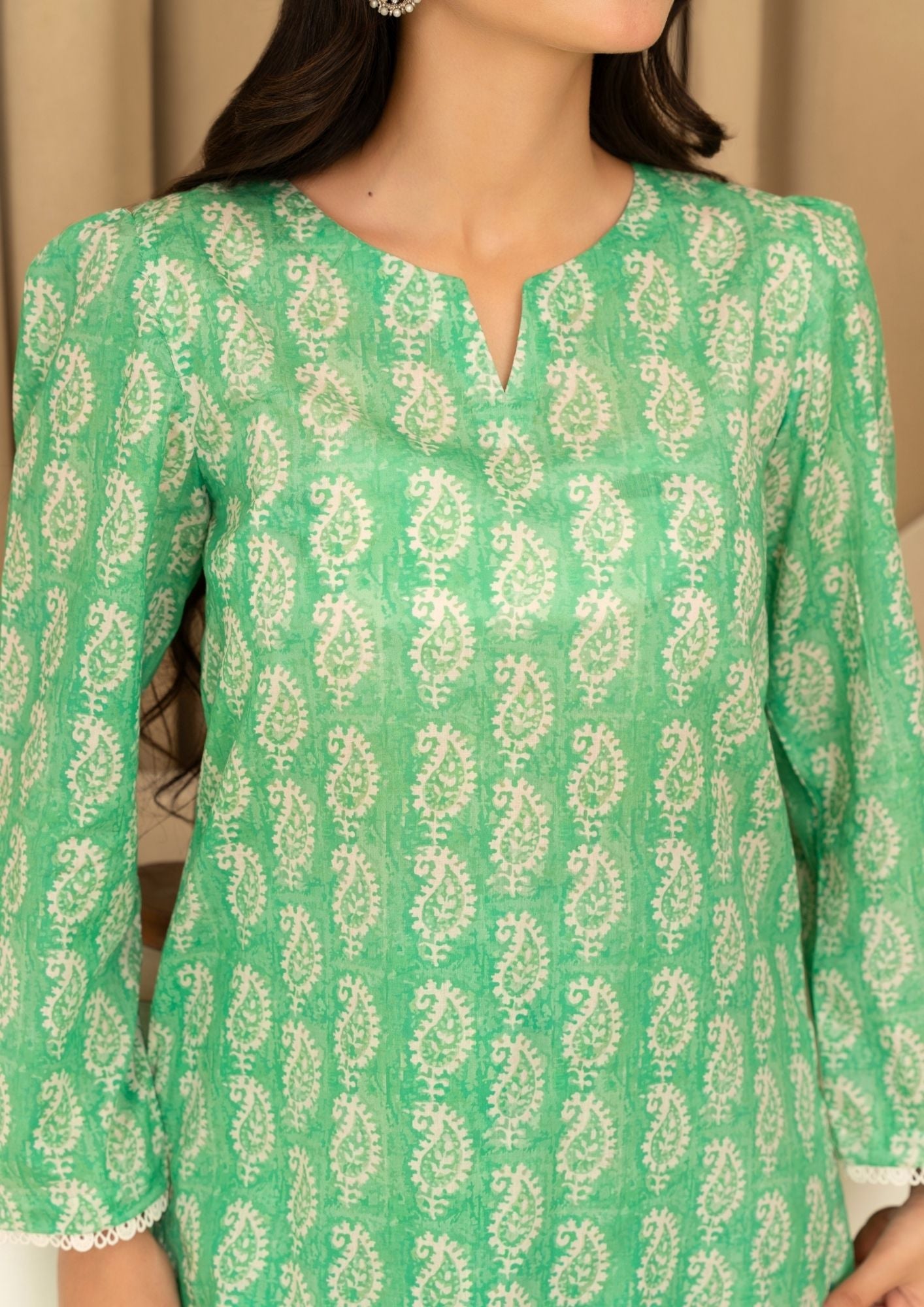 lawn Co Ord Sets in Emerald green