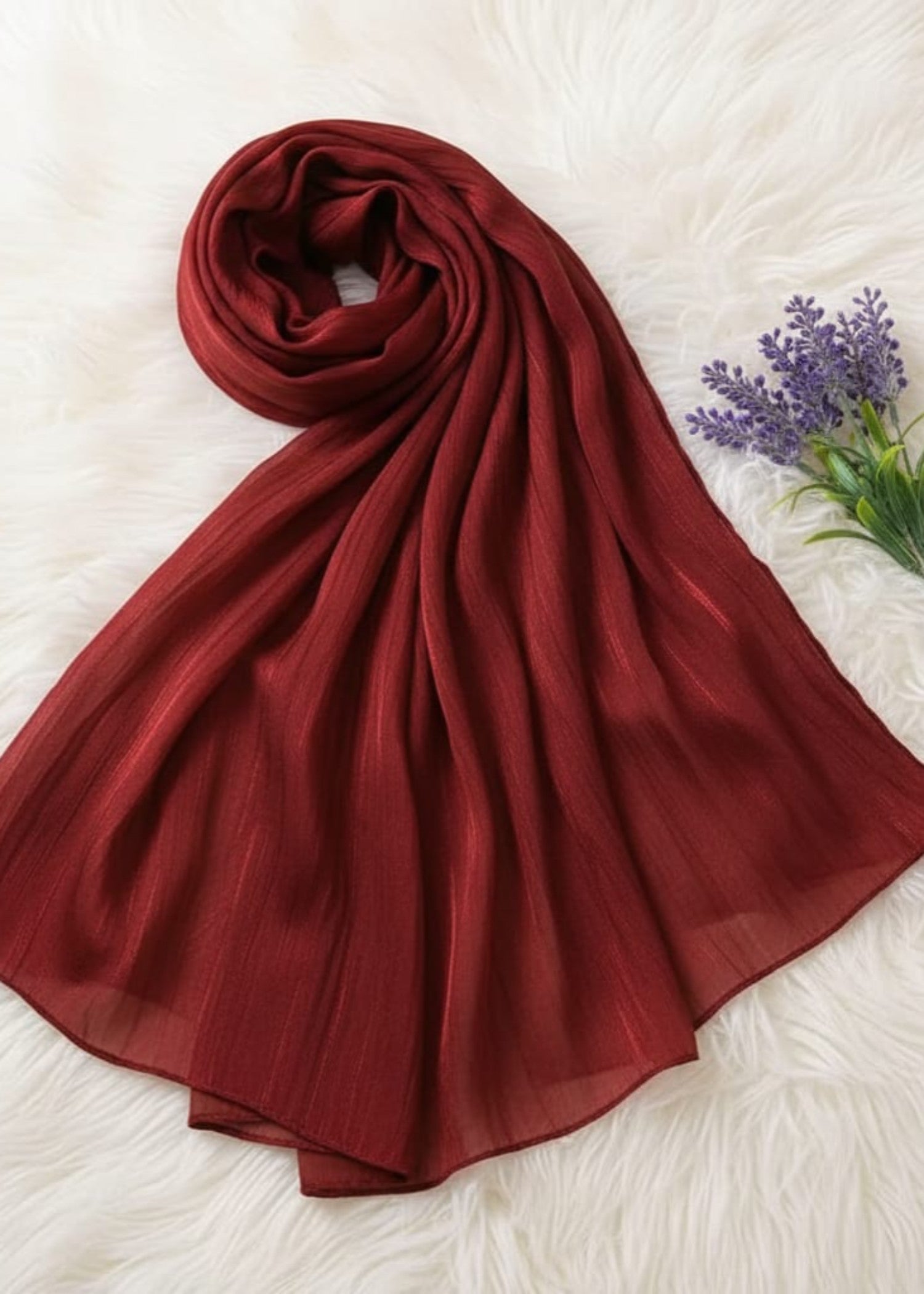 organza Hijab in Rust orange